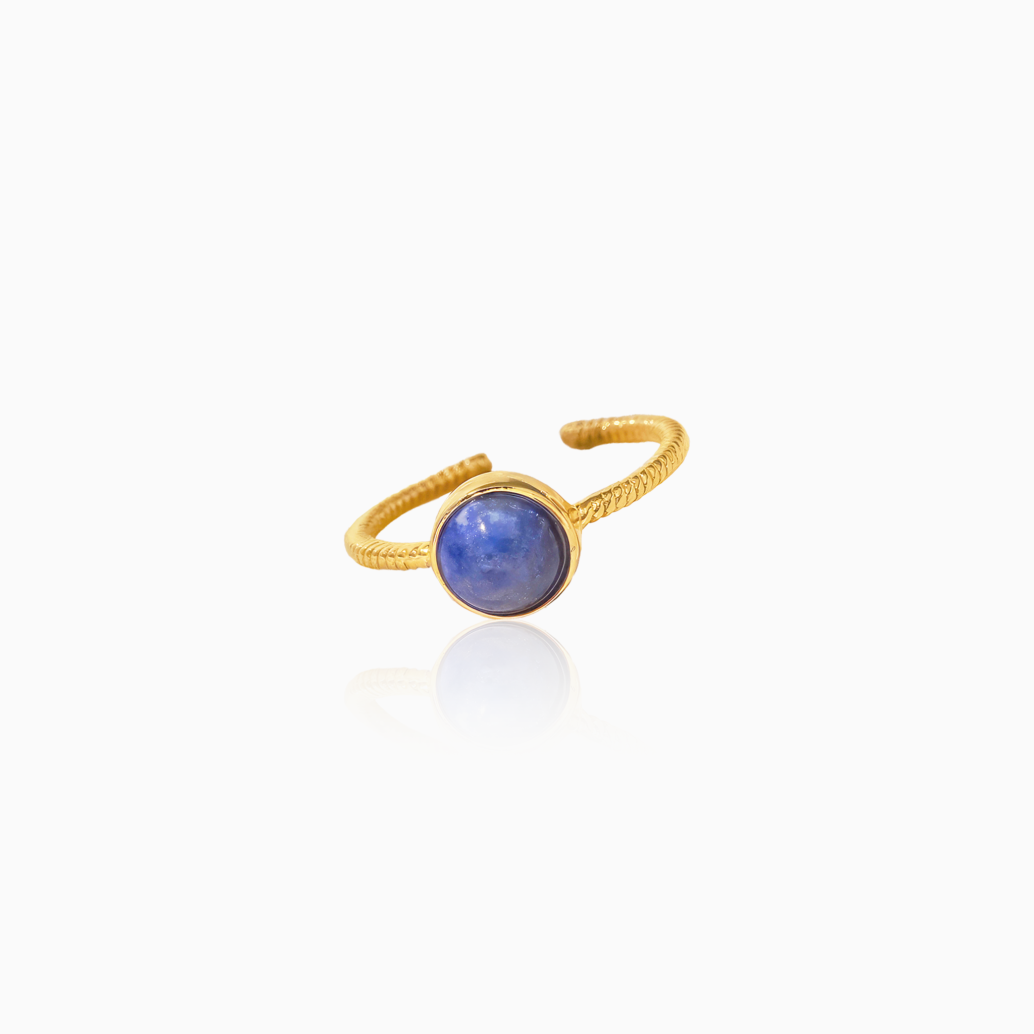 Lapis Lazuli Adjustable Twist Ring