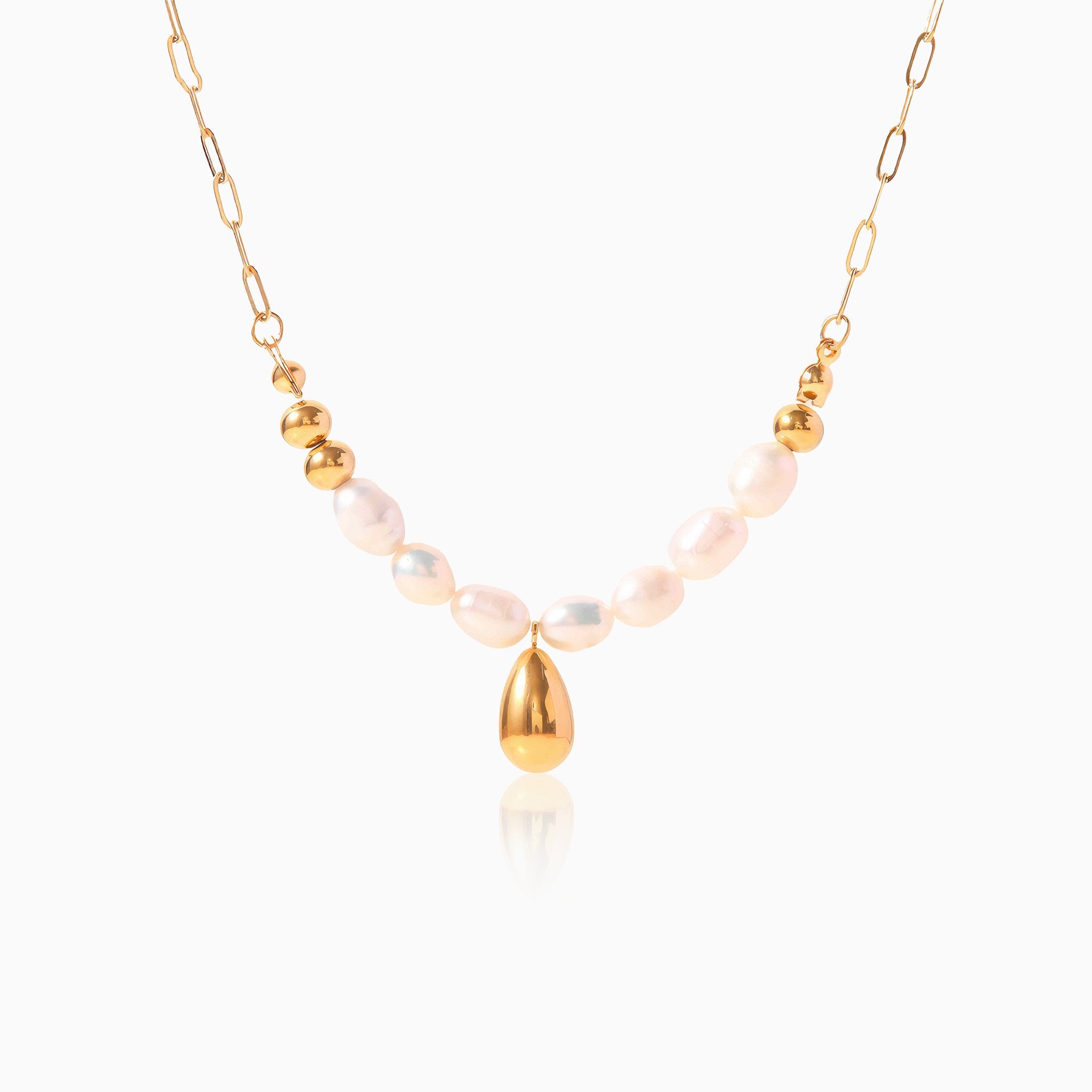 Baroque Freshwater Pearl Necklace - Nobbier - Necklace - 18K Gold And Titanium PVD Coated Jewelry