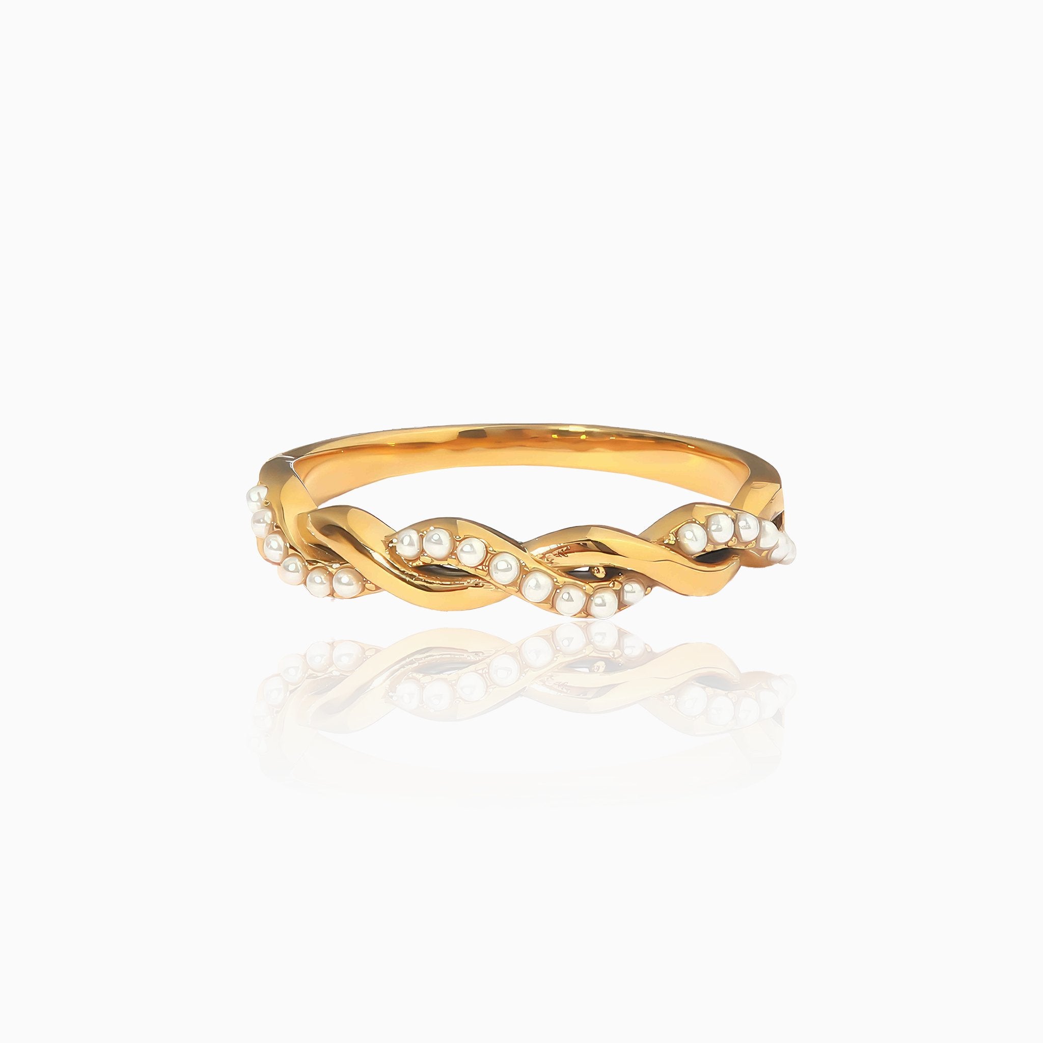 Braided Twist Geometric Ring - Nobbier - Ring - 18K Gold And Titanium PVD Coated Jewelry