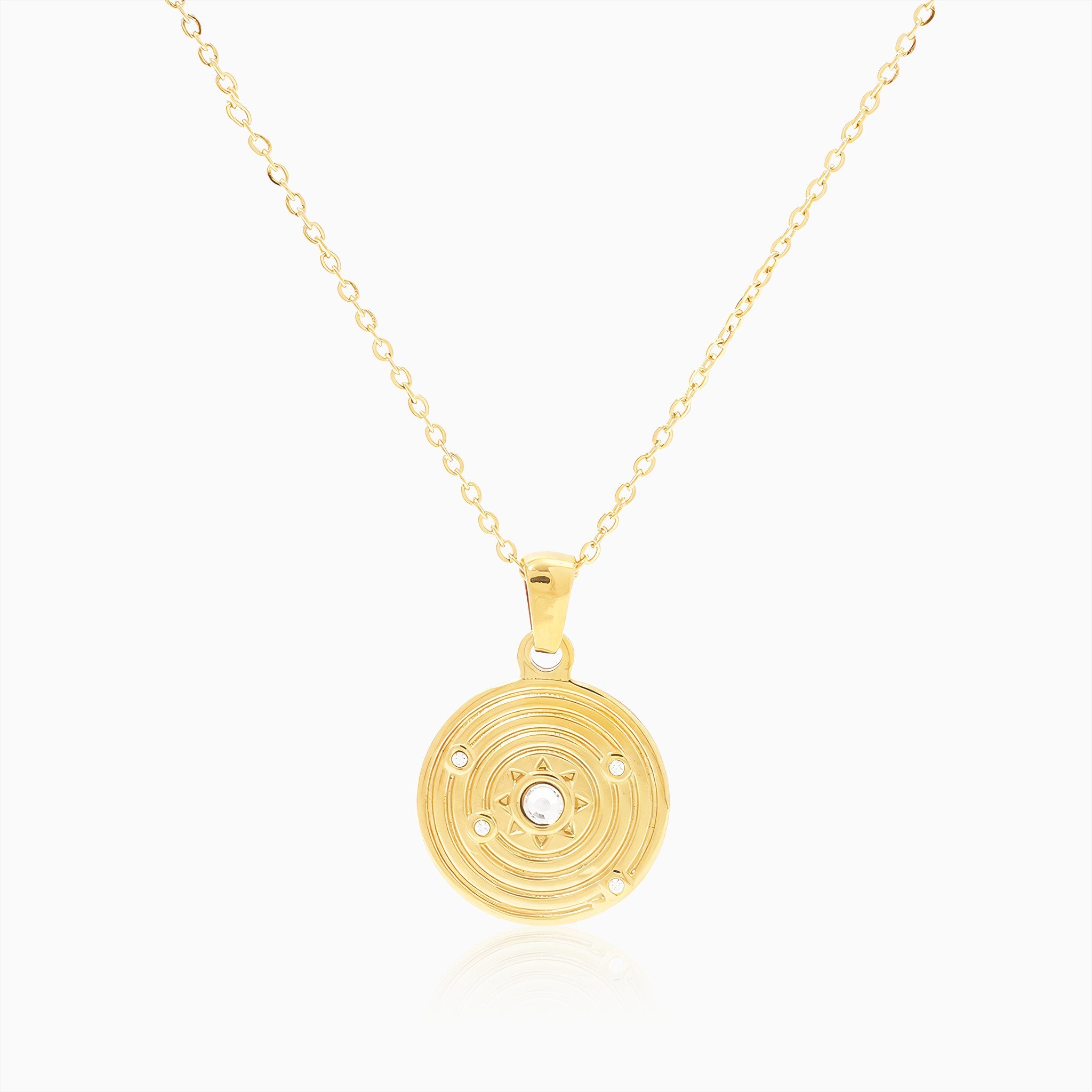 Concentric Circle Pendant Choker - Nobbier - Necklace - 18K Gold And Titanium PVD Coated Jewelry