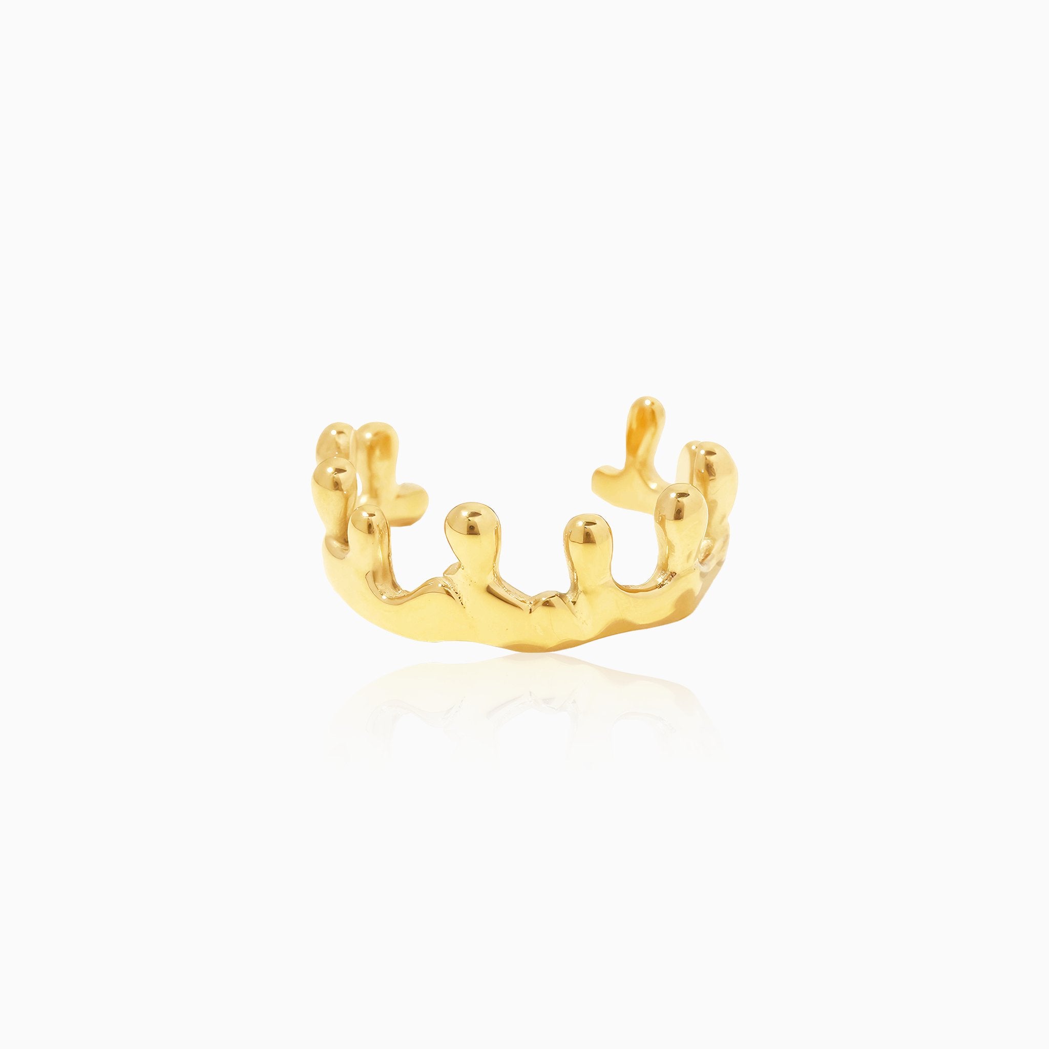 Crown Open Geometric Ring - Nobbier - Ring - 18K Gold And Titanium PVD Coated Jewelry