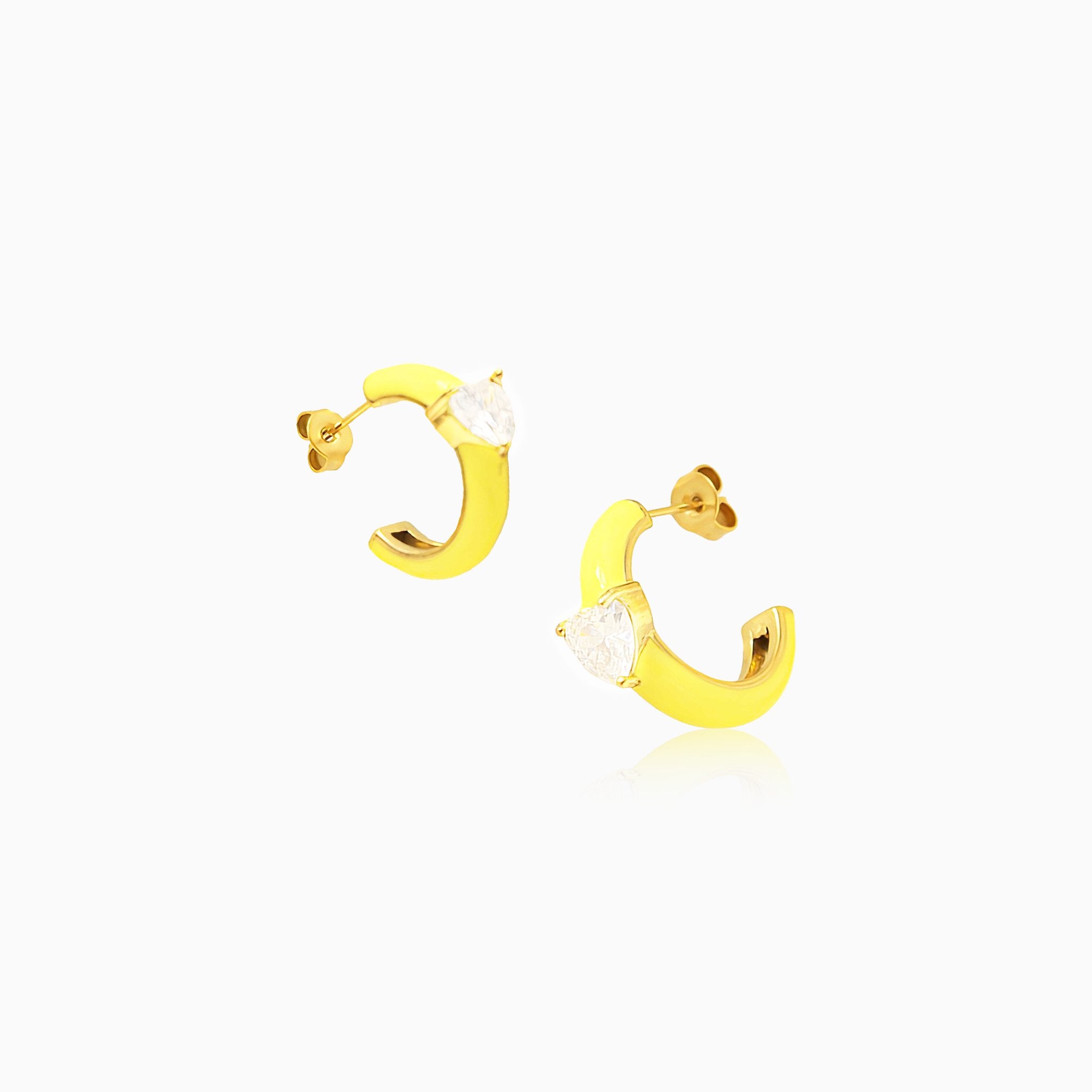 Dazzling C-shaped Earrings - Nobbier - Earring - 18K Gold And Titanium PVD Coated Jewelry