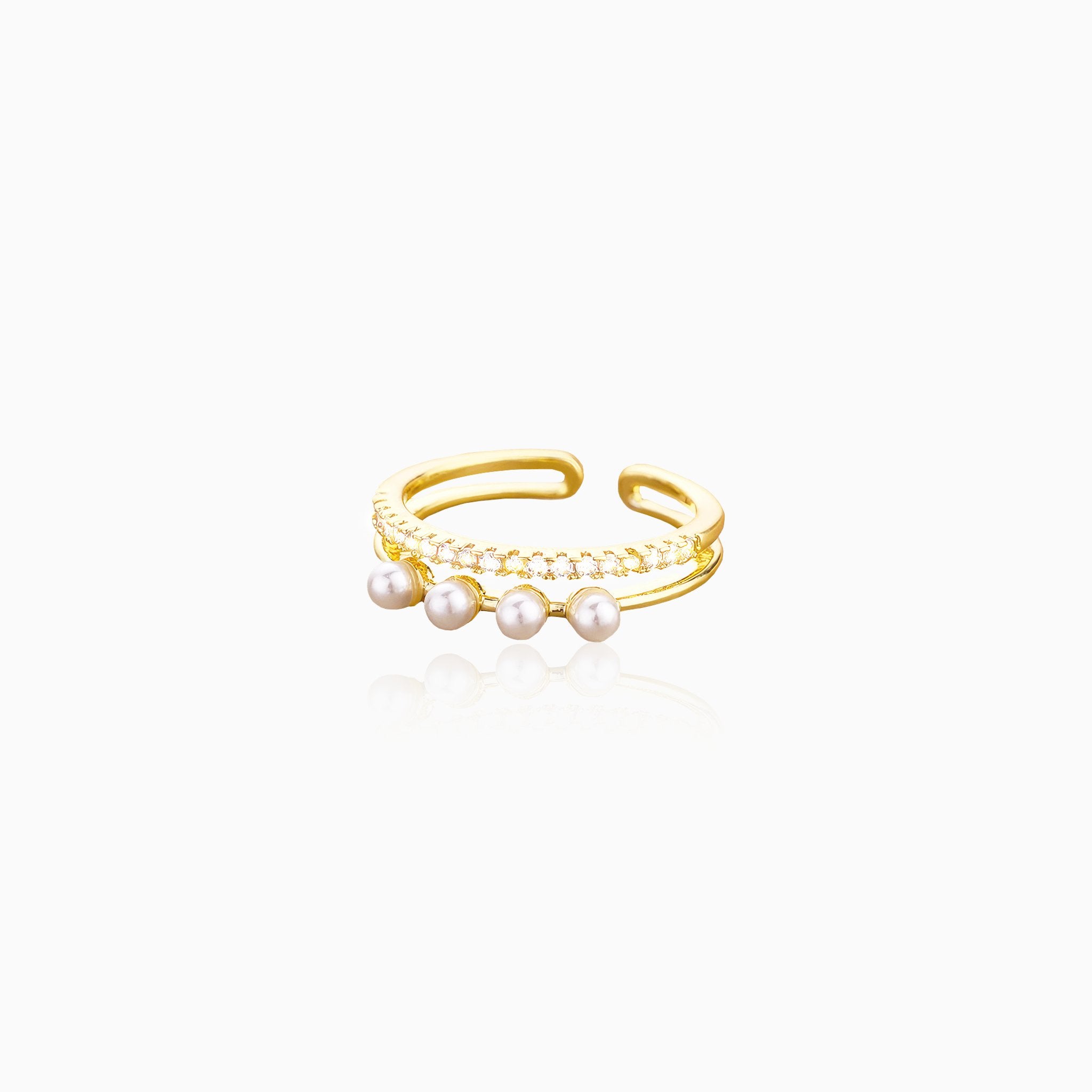 Elegant Gemstone Open Ring - Nobbier - Ring - 18K Gold And Titanium PVD Coated Jewelry
