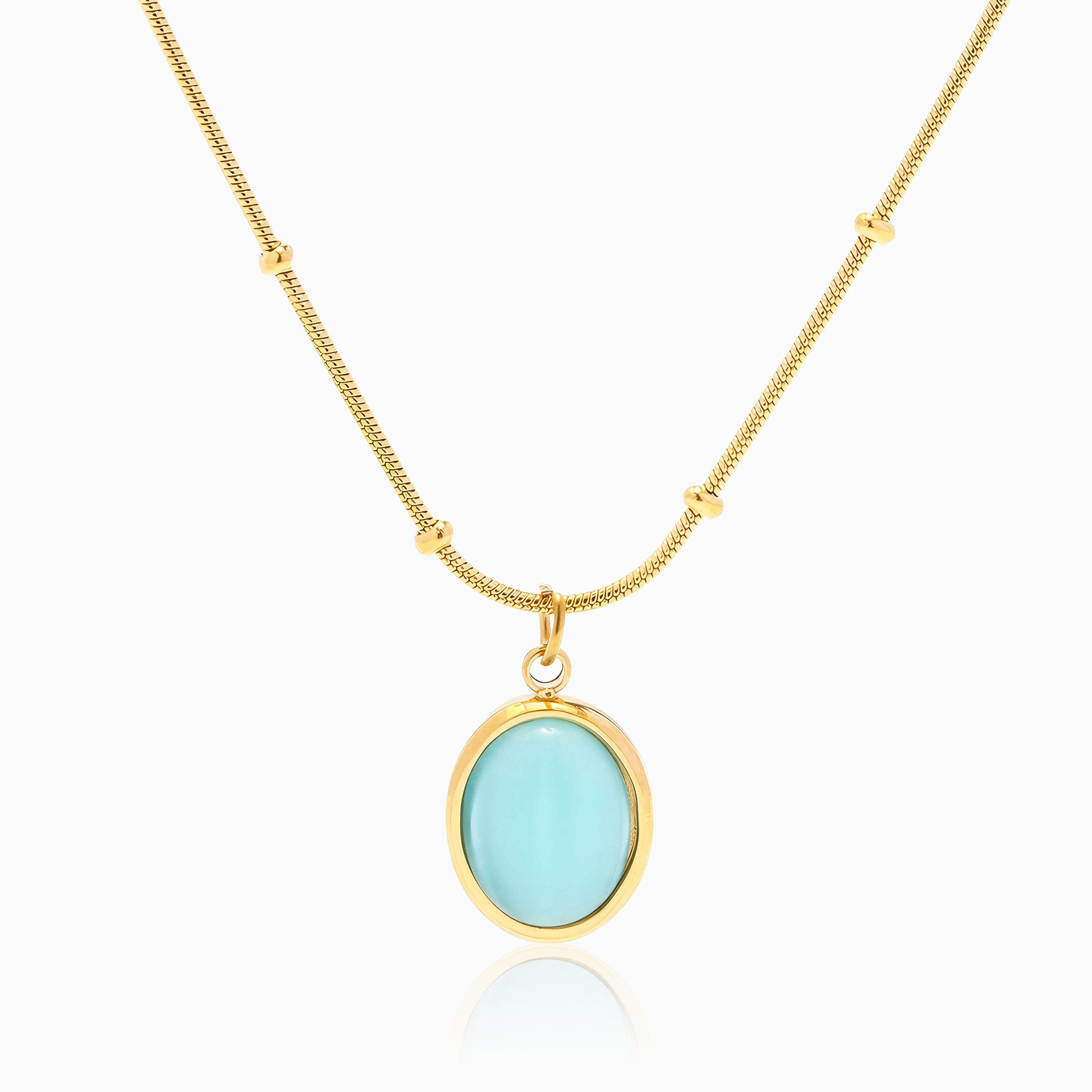 Elegant Geometric Gemstone Necklace - Nobbier - Necklace - 18K Gold And Titanium PVD Coated Jewelry