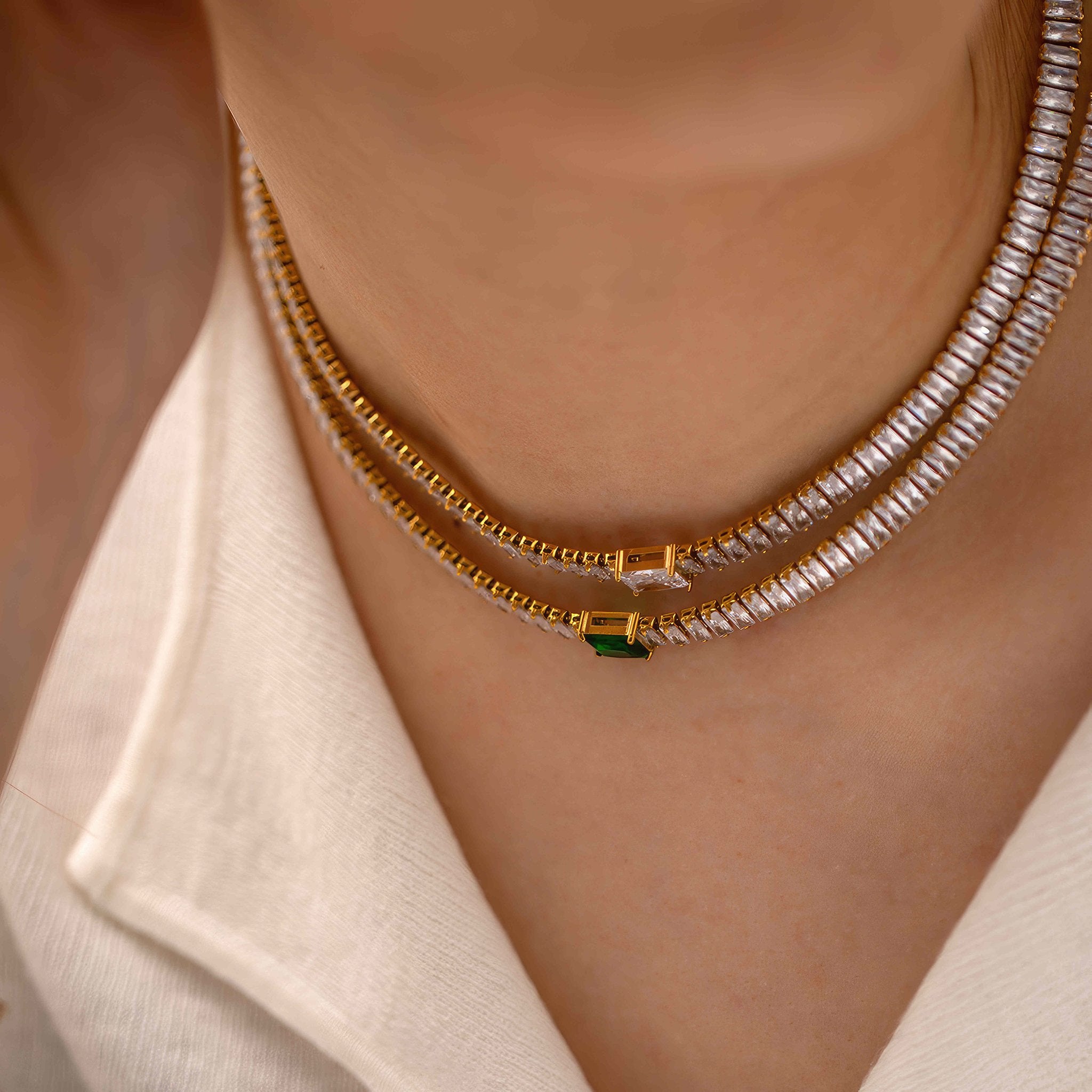 Geometric Elegance Set - Nobbier - Bracelet - 18K Gold And Titanium PVD Coated Jewelry