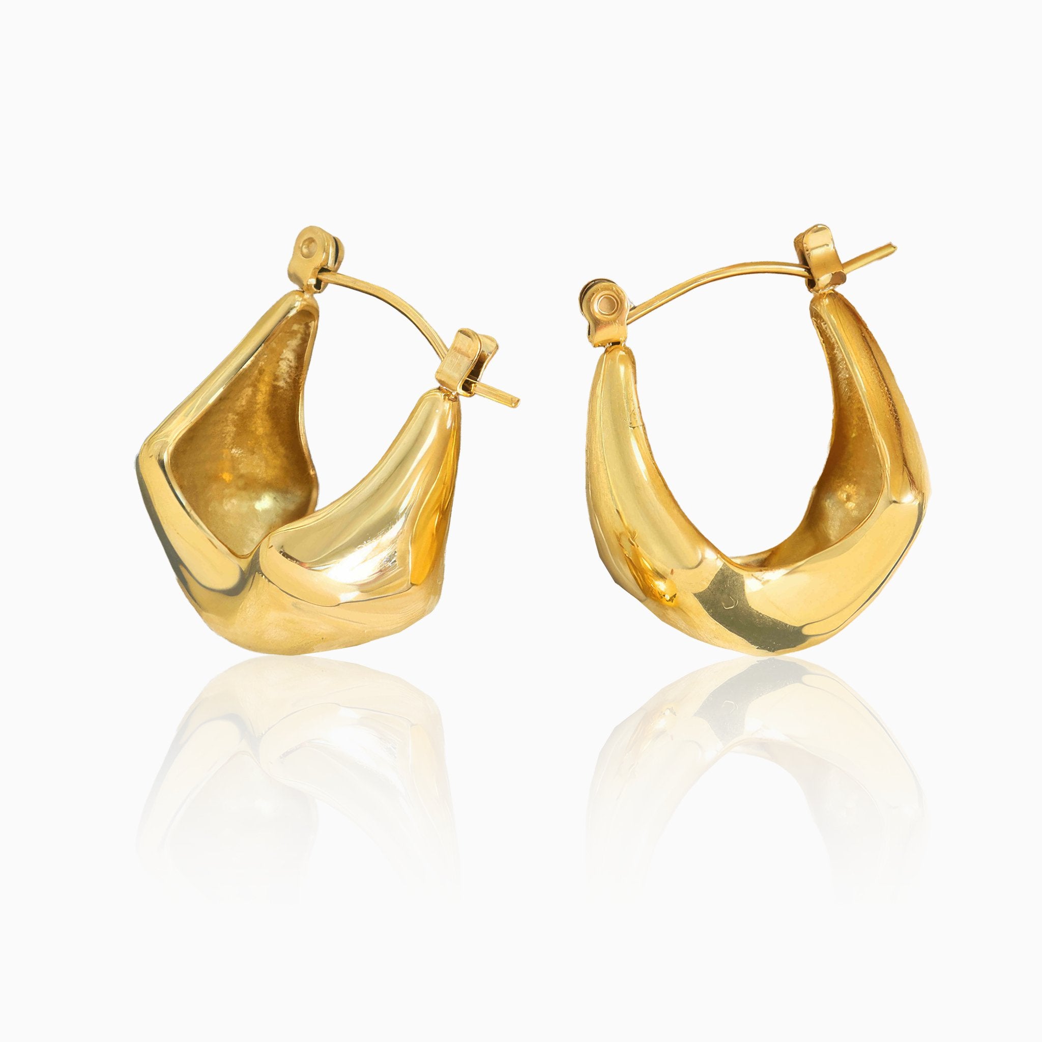 Geometric U-shaped Elegant Earrings - Nobbier - ALL - 18K Gold And Titanium PVD Coated Jewelry