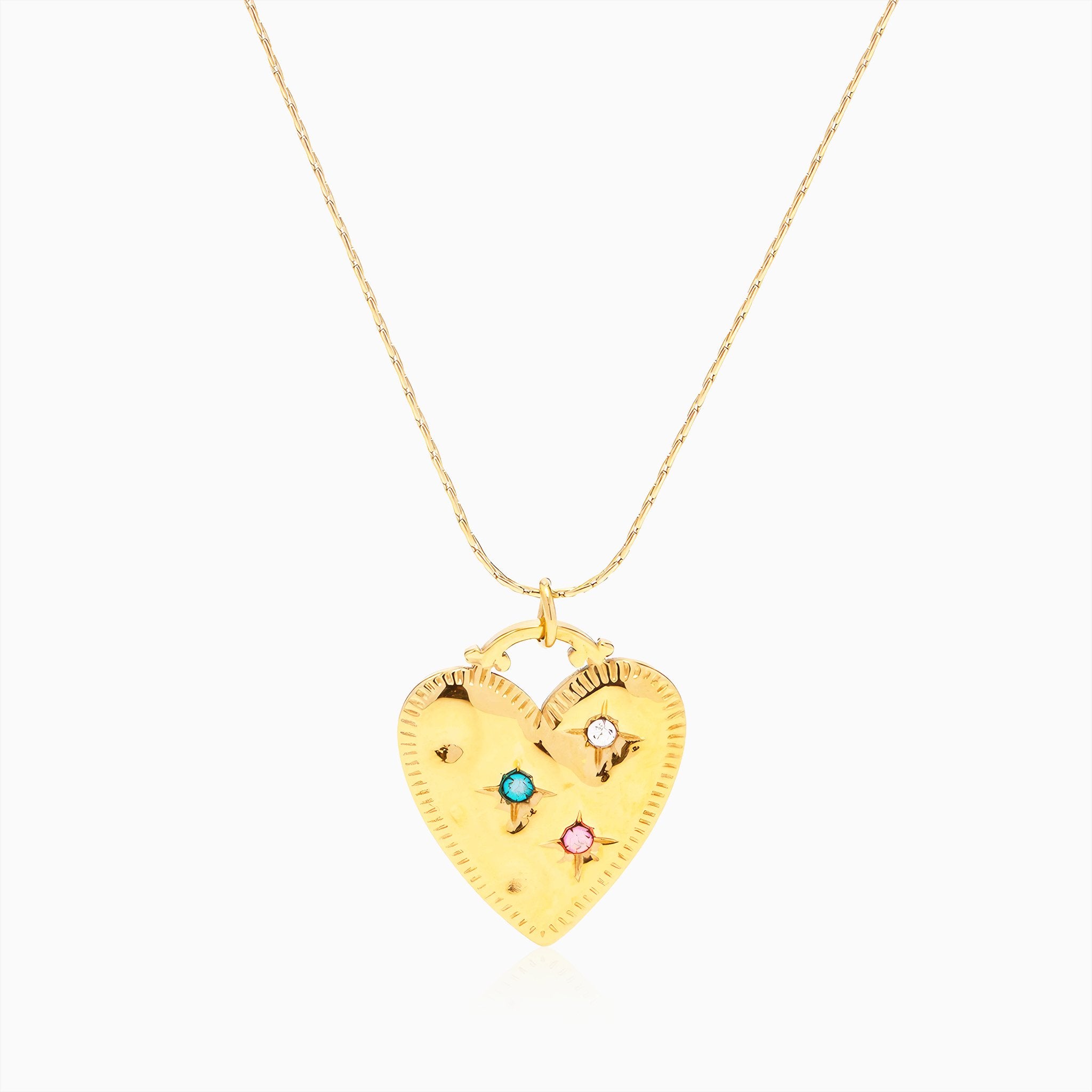 Heart Pendant Necklace - Nobbier - Necklace - 18K Gold And Titanium PVD Coated Jewelry