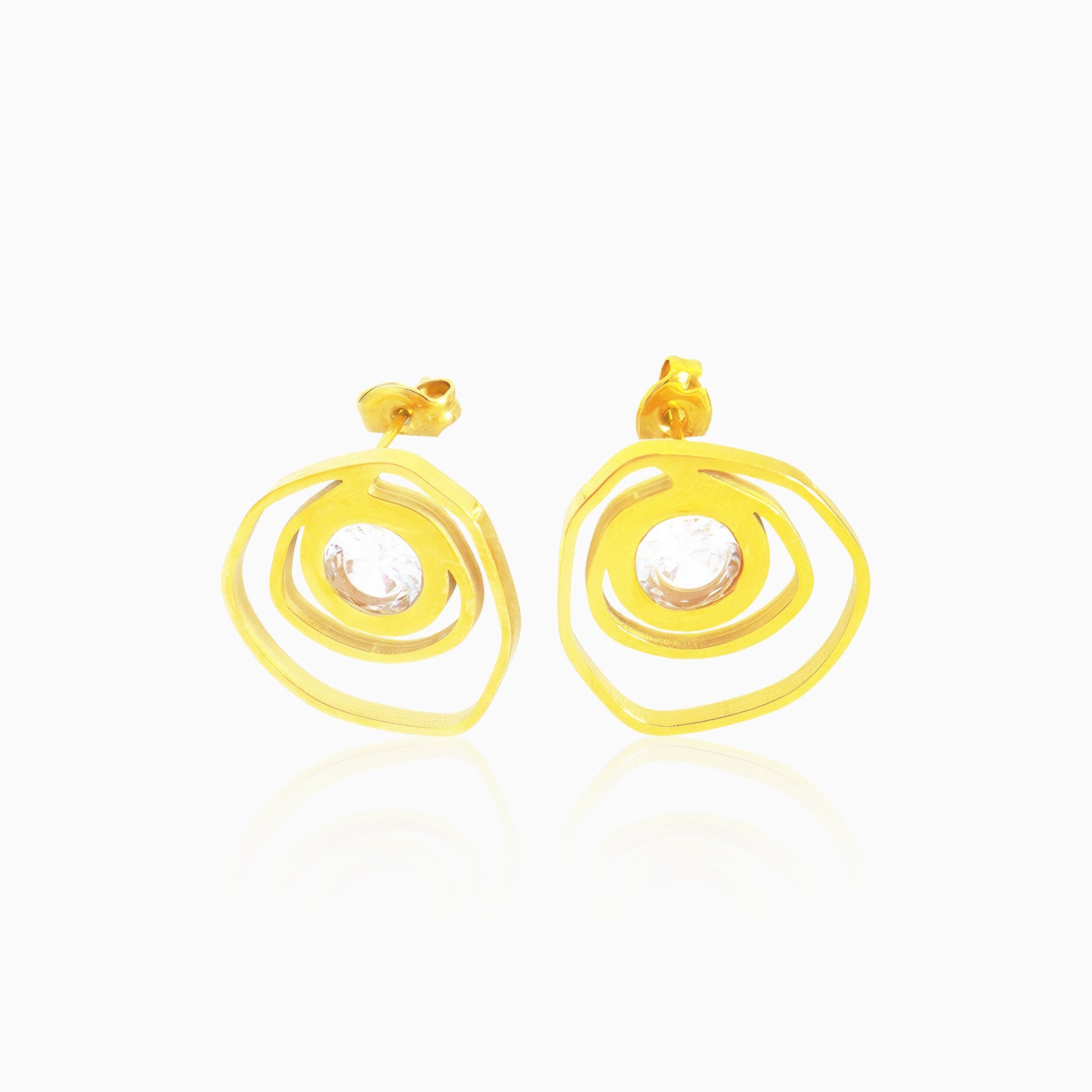 Irregular Hollow Earrings - Nobbier - Earring - 18K Gold And Titanium PVD Coated Jewelry