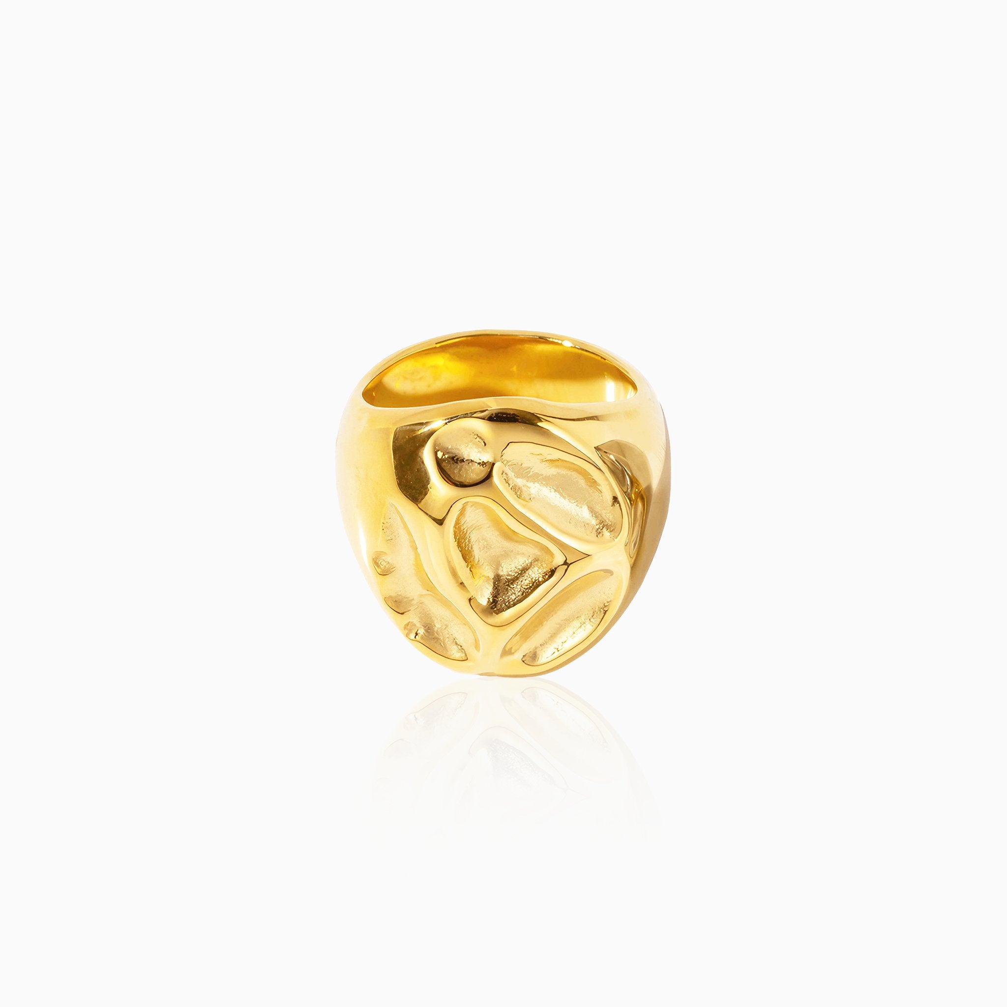 Lava Debossed Versatile Ring - Nobbier - Ring - 18K Gold And Titanium PVD Coated Jewelry