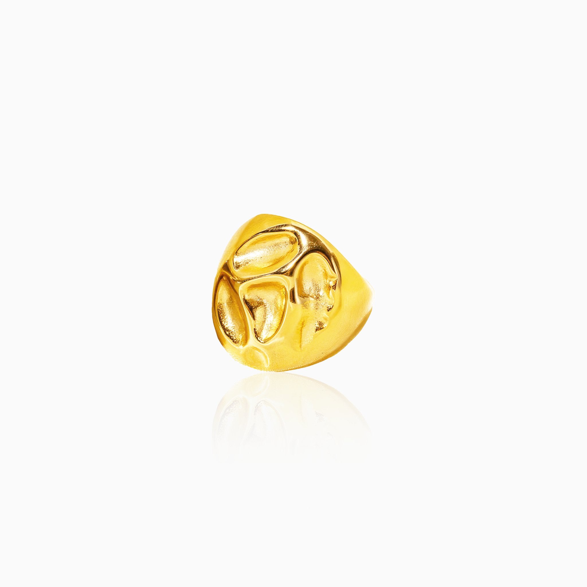 Lava Debossed Versatile Ring - Nobbier - Ring - 18K Gold And Titanium PVD Coated Jewelry