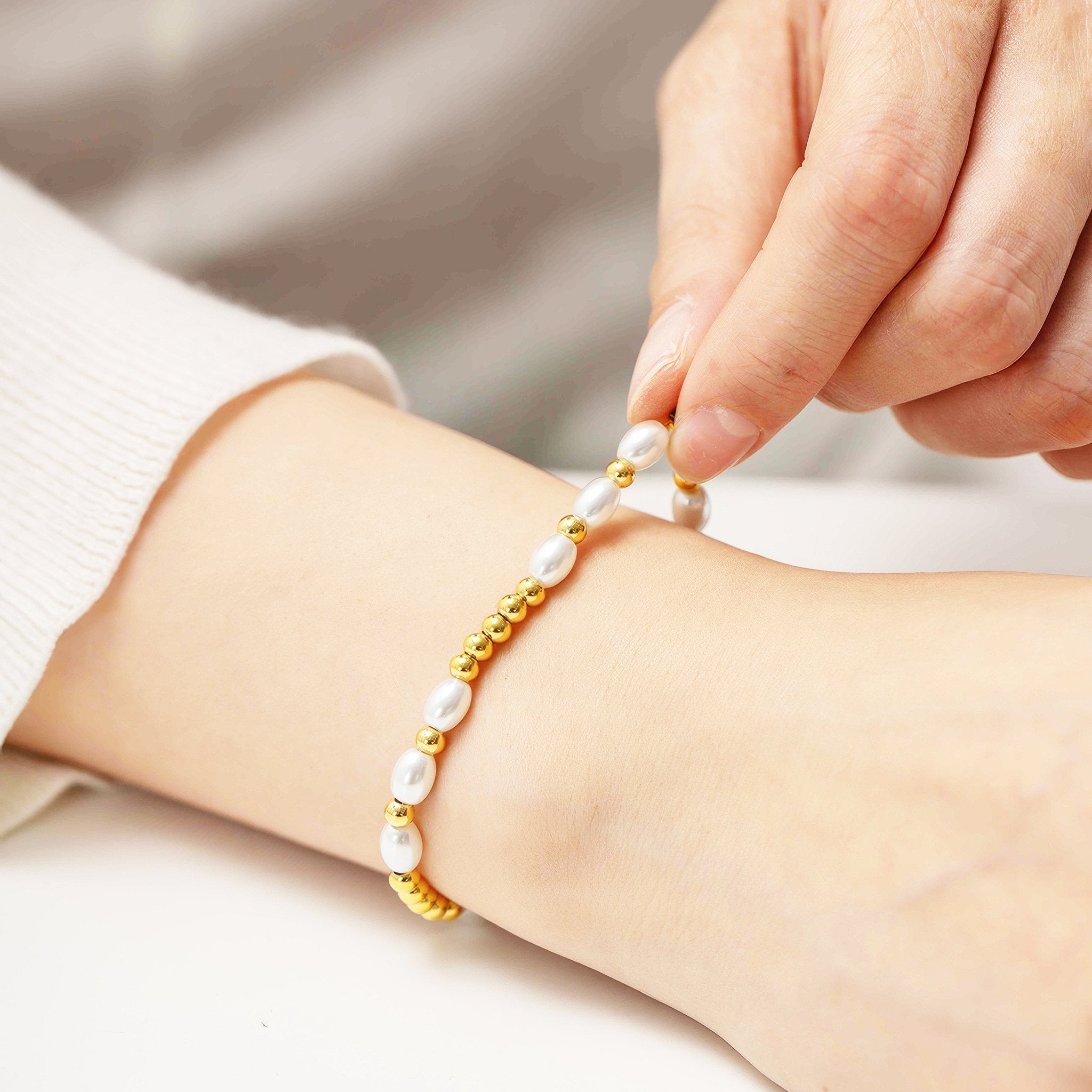 Noble Pearl Versatile Bracelet - Nobbier - Bracelet - 18K Gold And Titanium PVD Coated Jewelry