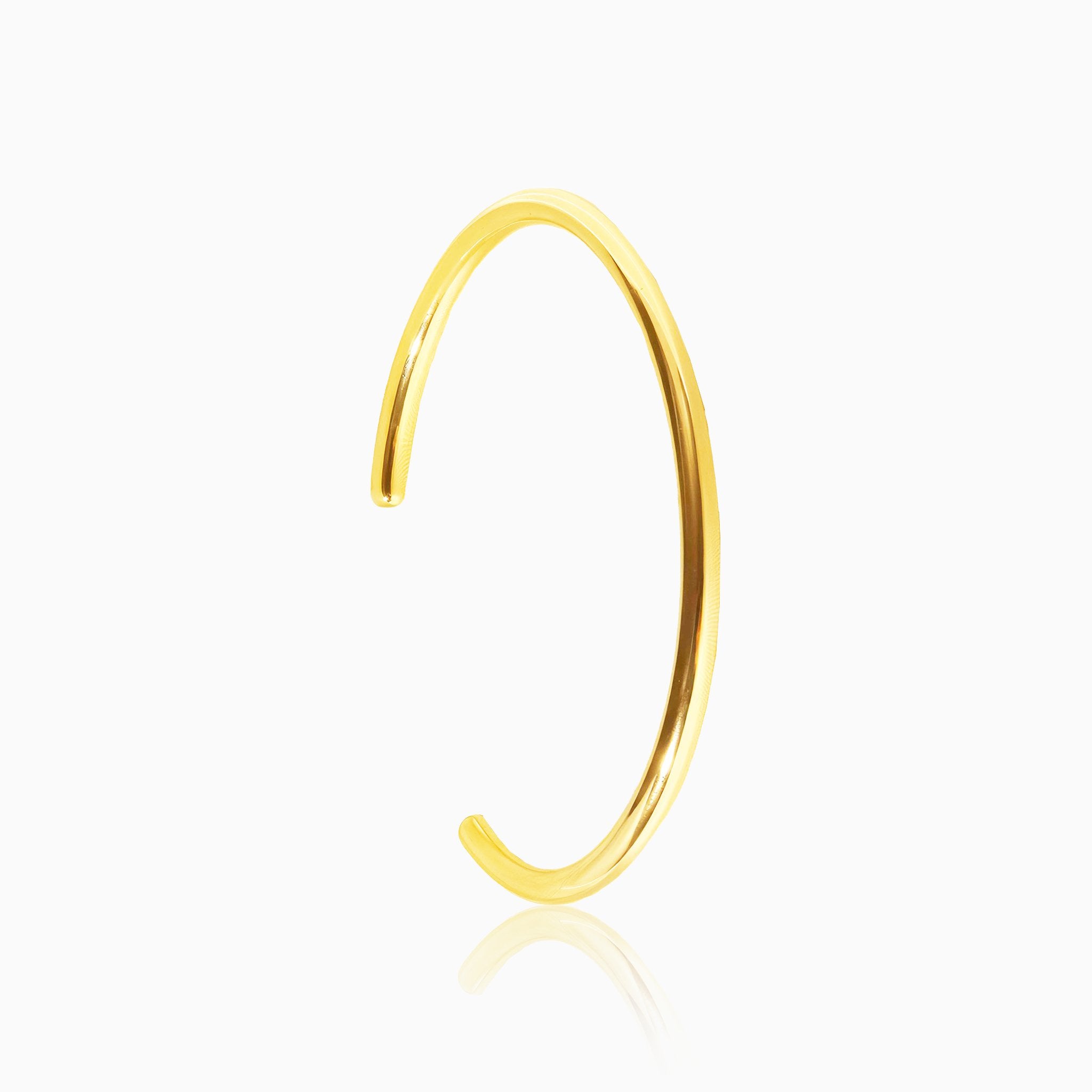 Open Design Bangle - Nobbier - Bangle - 18K Gold And Titanium PVD Coated Jewelry