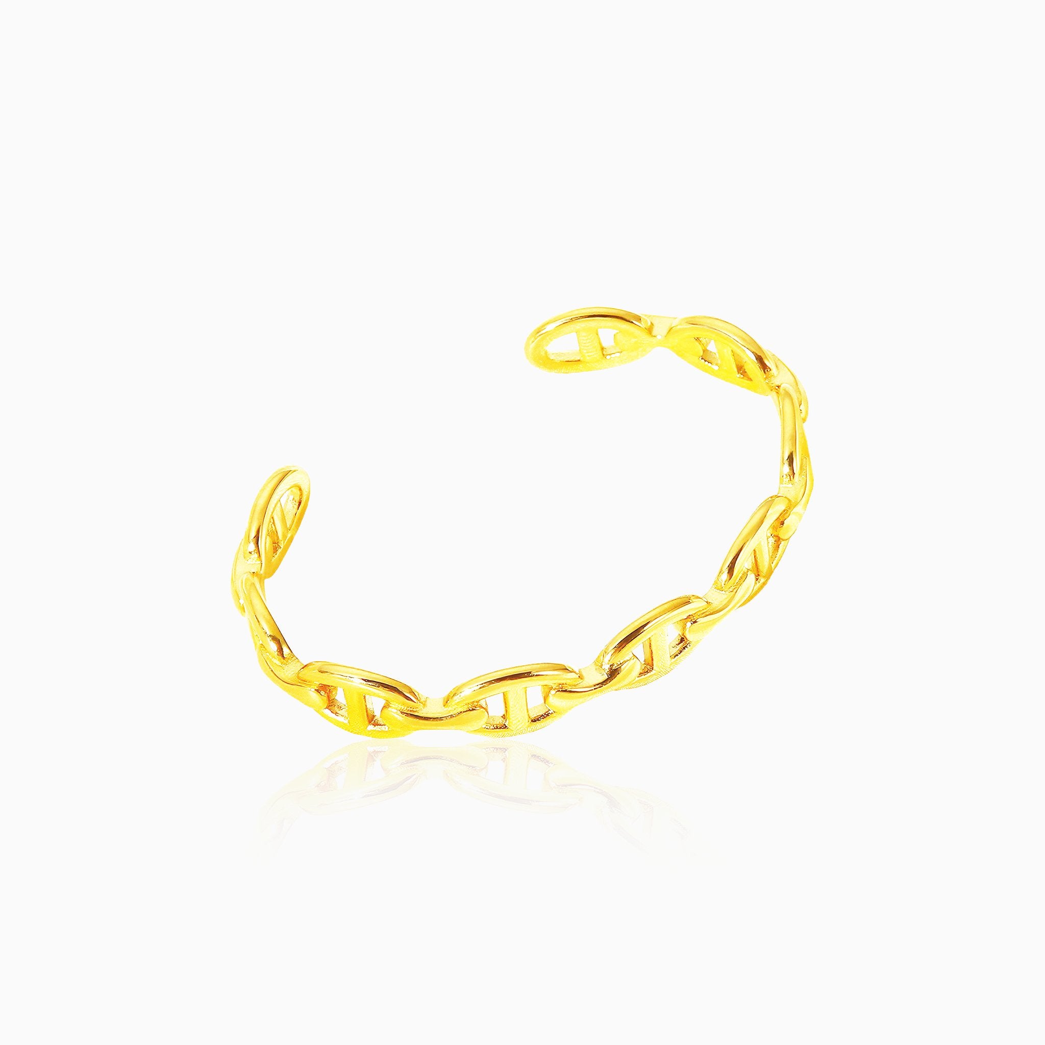Open Design T-Bracelet - Nobbier - Bracelet - 18K Gold And Titanium PVD Coated Jewelry