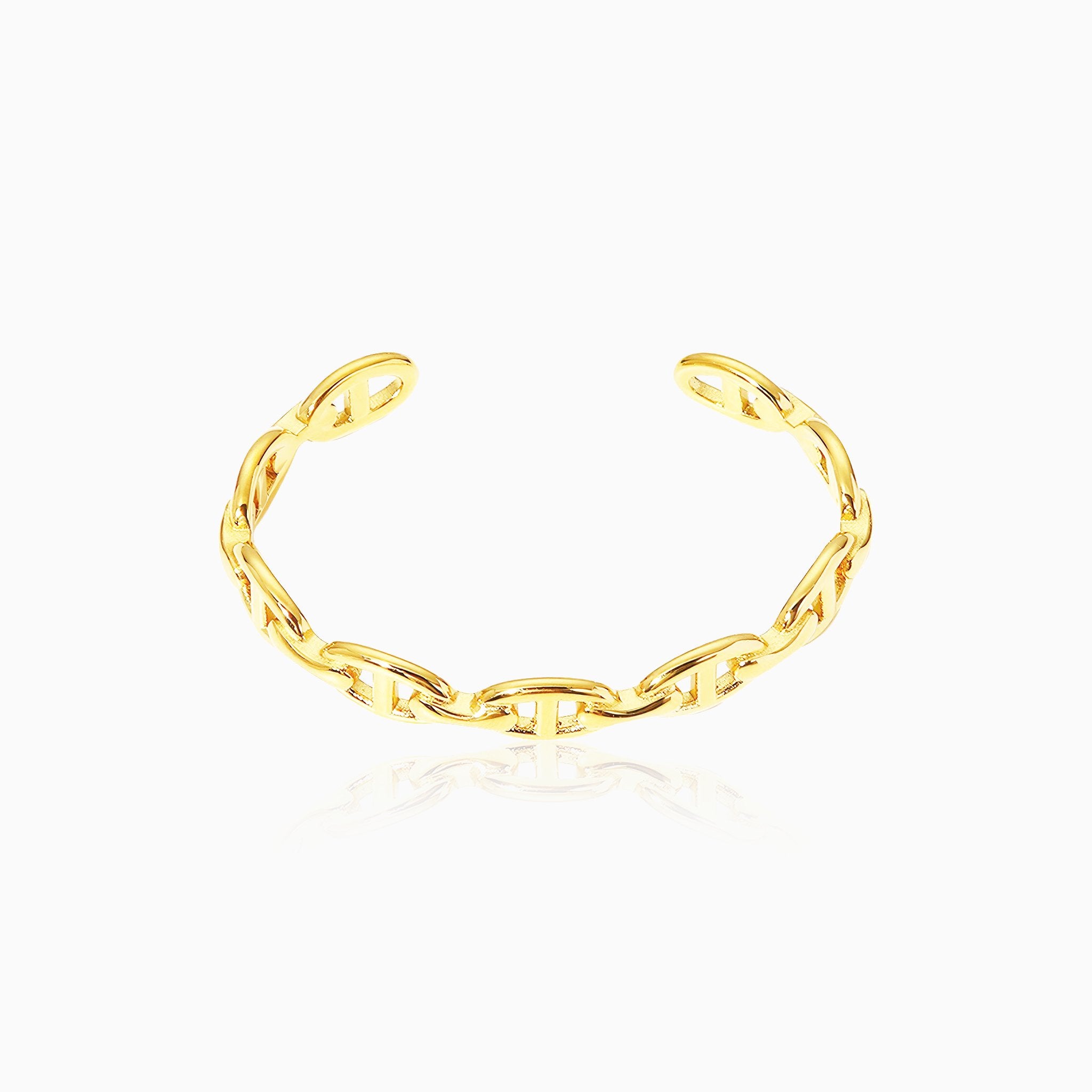 Open Design T-Bracelet - Nobbier - Bracelet - 18K Gold And Titanium PVD Coated Jewelry