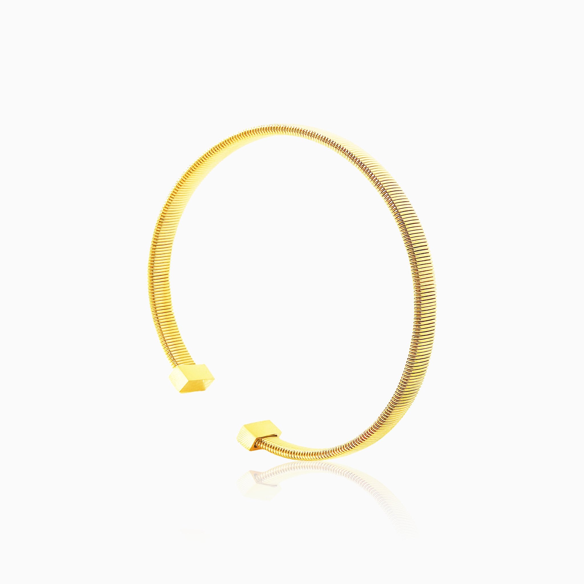Open T Bangle - Nobbier - Bangle - 18K Gold And Titanium PVD Coated Jewelry