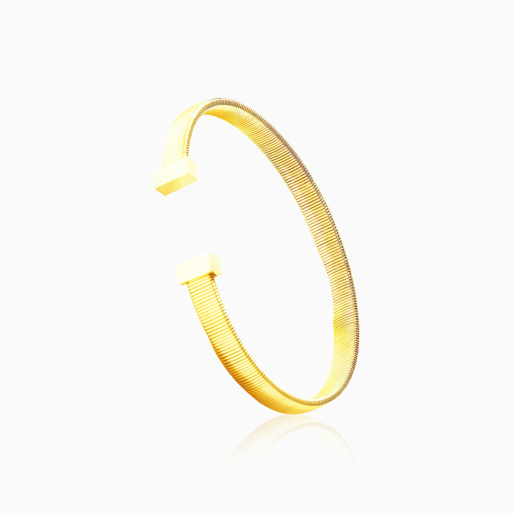 Open T Bangle - Nobbier - Bangle - 18K Gold And Titanium PVD Coated Jewelry