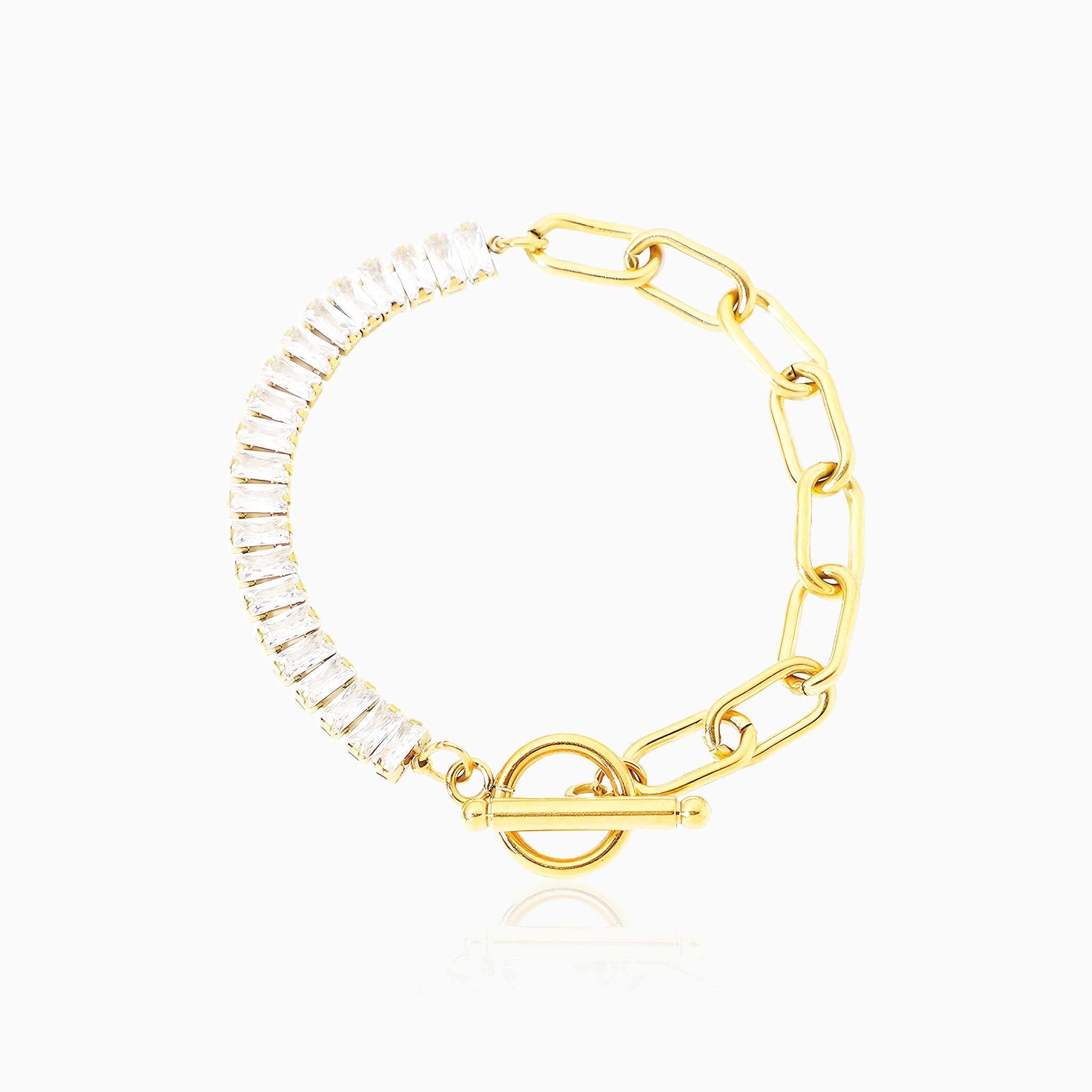 OT Buckle Gemstone Bracelet - Nobbier - Bracelet - 18K Gold And Titanium PVD Coated Jewelry