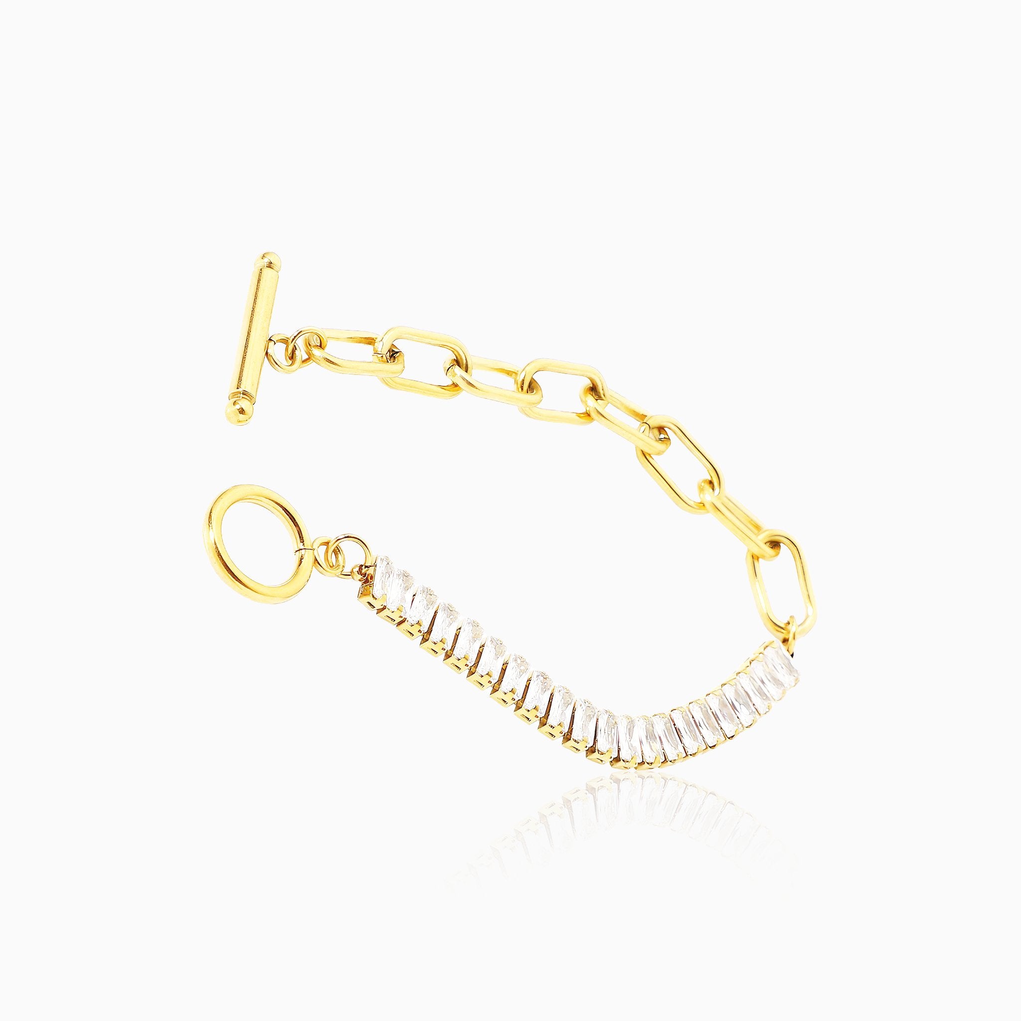 OT Buckle Gemstone Bracelet - Nobbier - Bracelet - 18K Gold And Titanium PVD Coated Jewelry