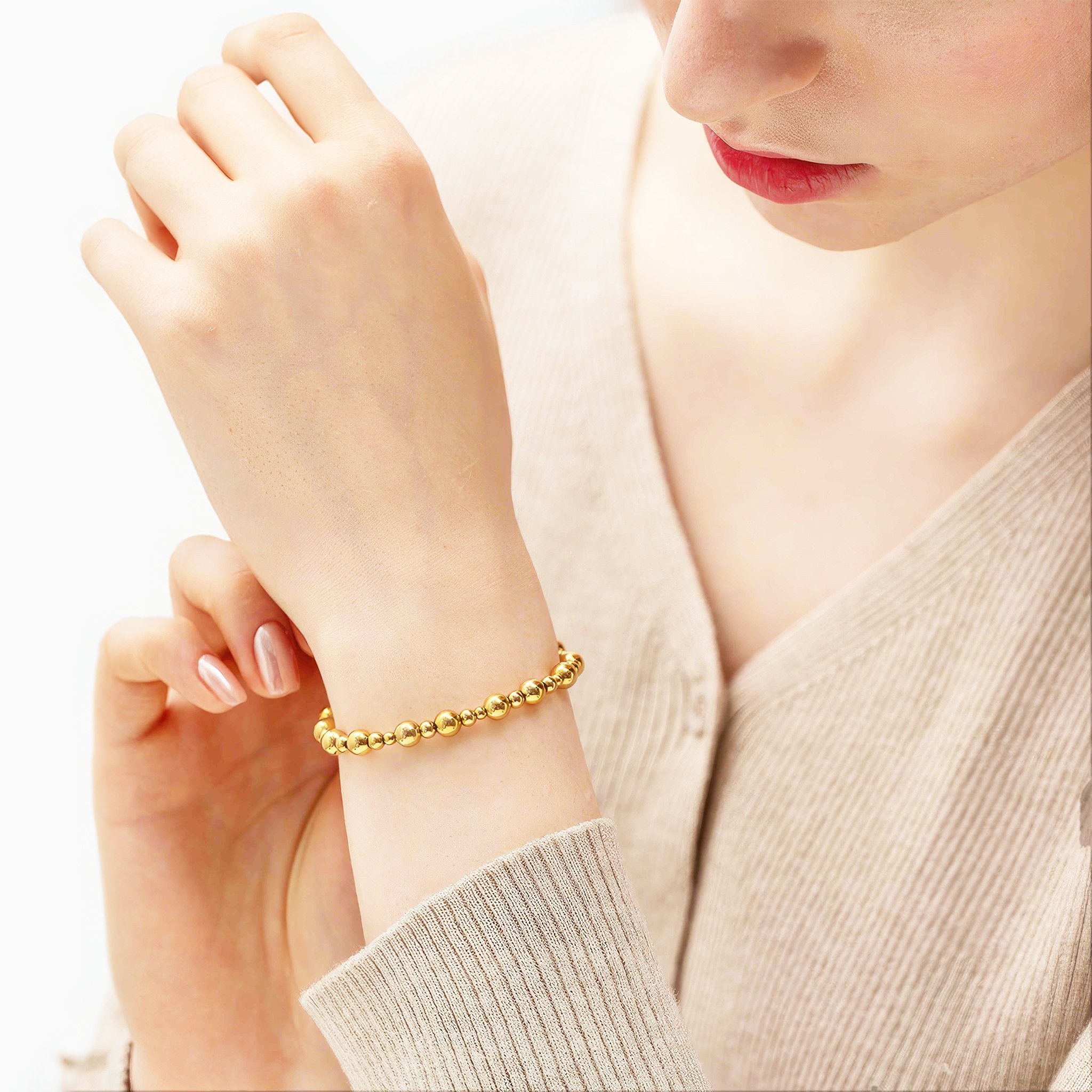 Simple Ball Design Bracelet - Nobbier - Bracelet - 18K Gold And Titanium PVD Coated Jewelry