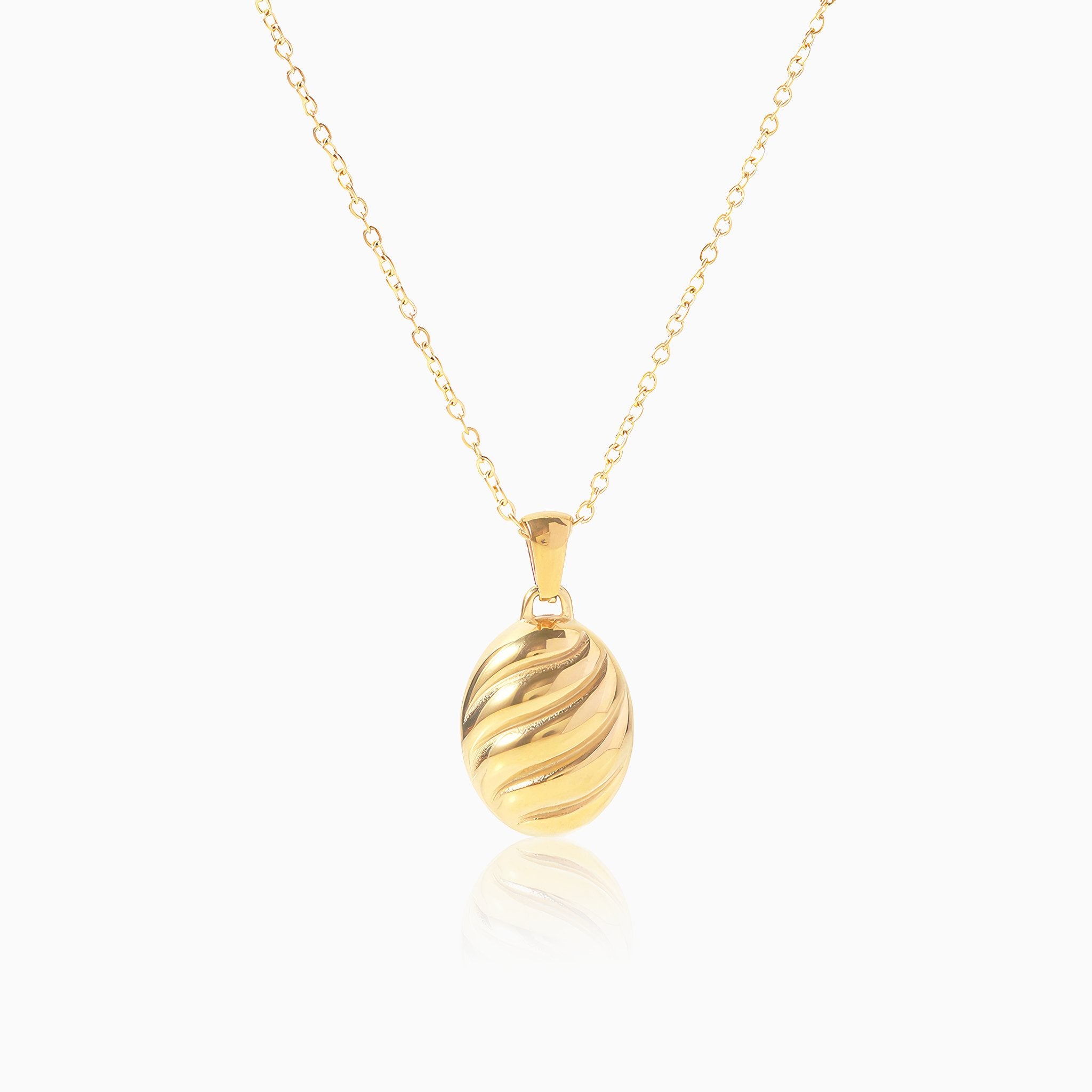 Spiral Necklace in French Style - Nobbier - Necklace - 18K Gold And Titanium PVD Coated Jewelry