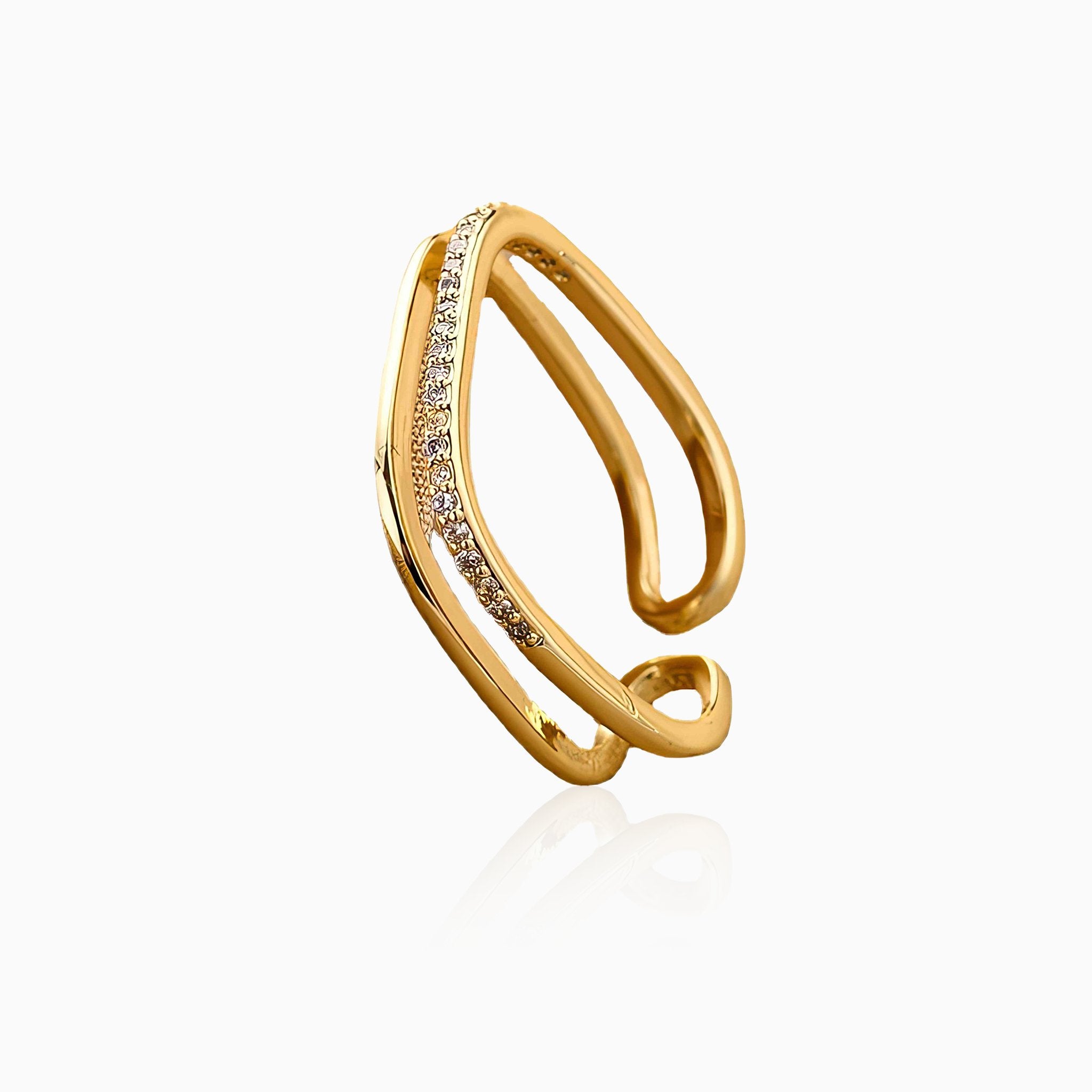Square Open Ring - Nobbier - Ring - 18K Gold And Titanium PVD Coated Jewelry