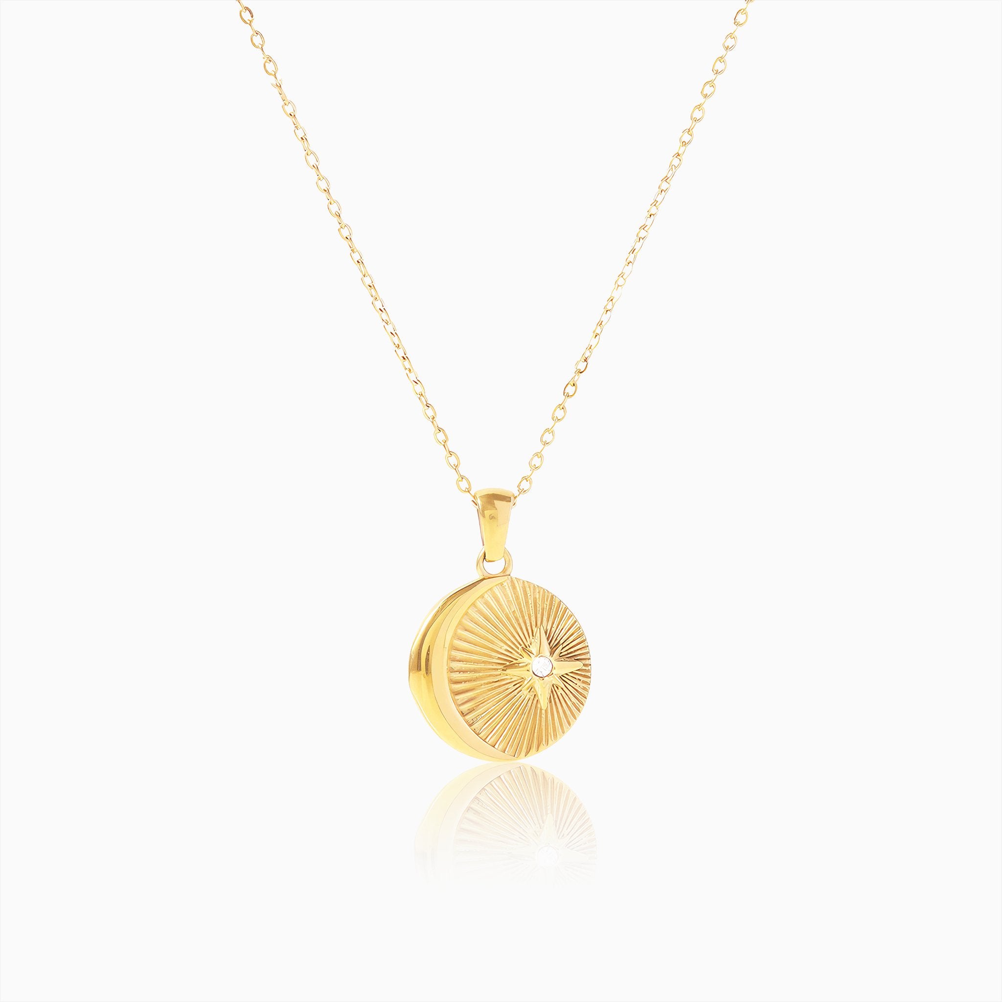 Sunlight Pendant Necklace - Nobbier - Necklace - 18K Gold And Titanium PVD Coated Jewelry