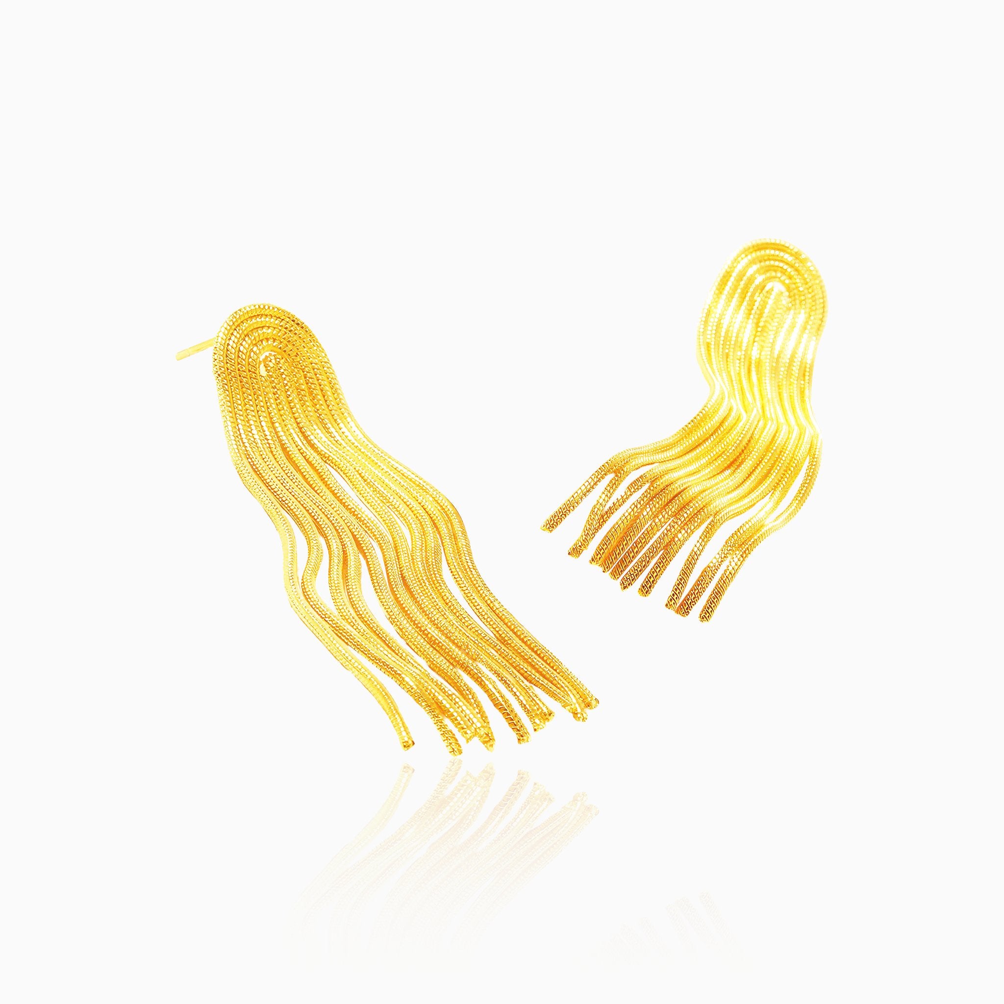 Tassel Design Earrings - Nobbier - Earrings - 18K Gold And Titanium PVD Coated Jewelry