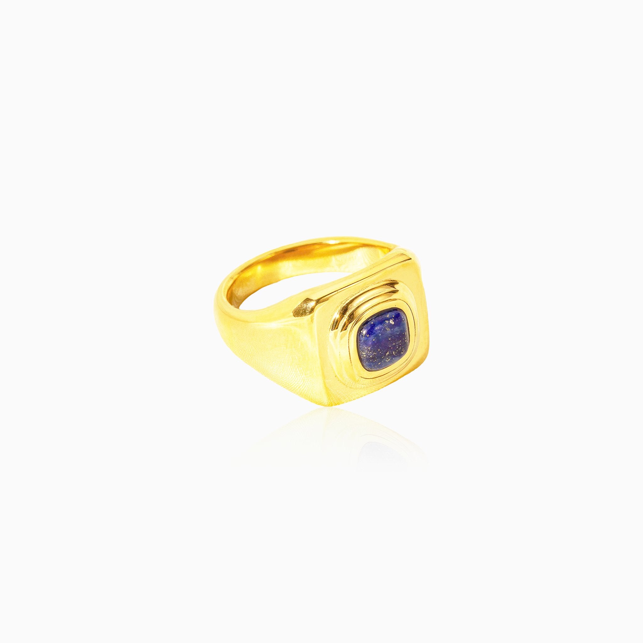 Vintage Lapis Lazuli Ring - Nobbier - Ring - 18K Gold And Titanium PVD Coated Jewelry