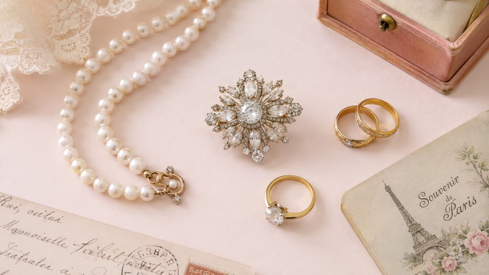 Sparkling silver rhinestone brooch with marquise-cut crystals, a classic 1950s jewelry design