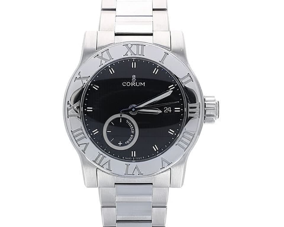 Corum Romvlvs watch with Roman numeral bezel and steel bracelet