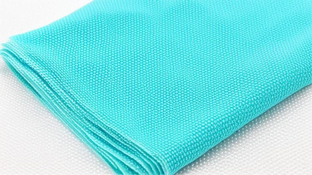 Turquoise microfiber jewelry polishing cloth for cleaning and maintaining handmade jewelry pieces
