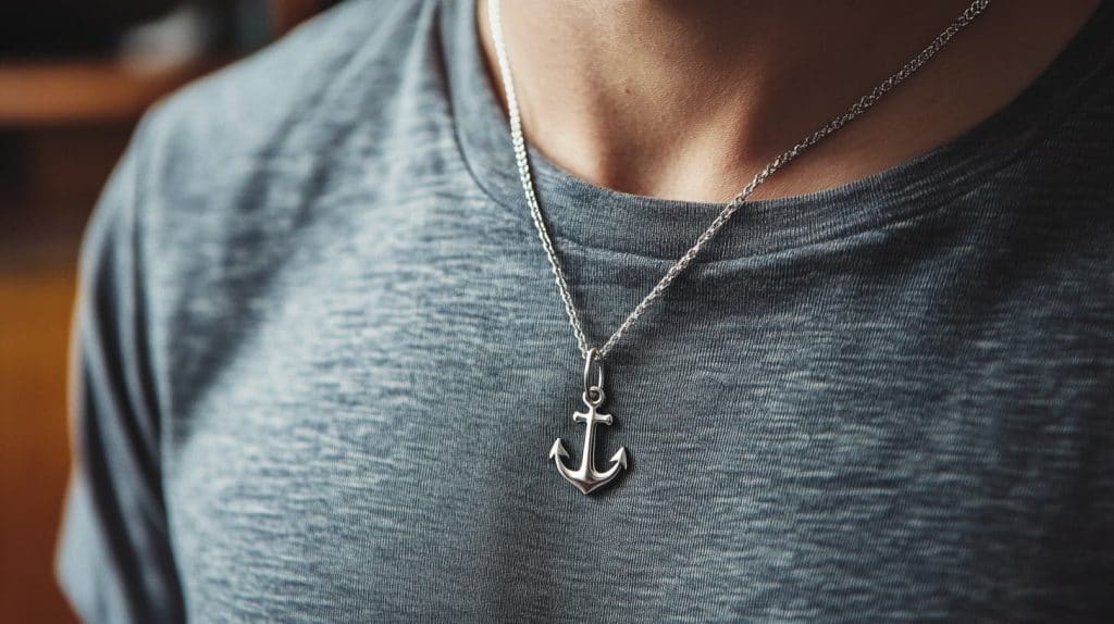 Anchor Pendant Necklace Casual Style