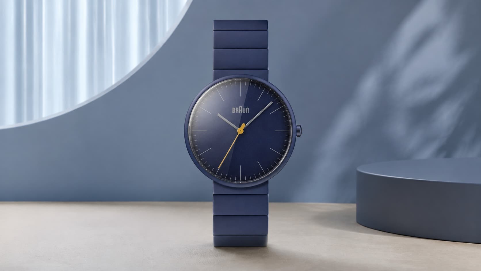 Braun BN0171 unisex watch with blue dial and blue ceramic bracelet