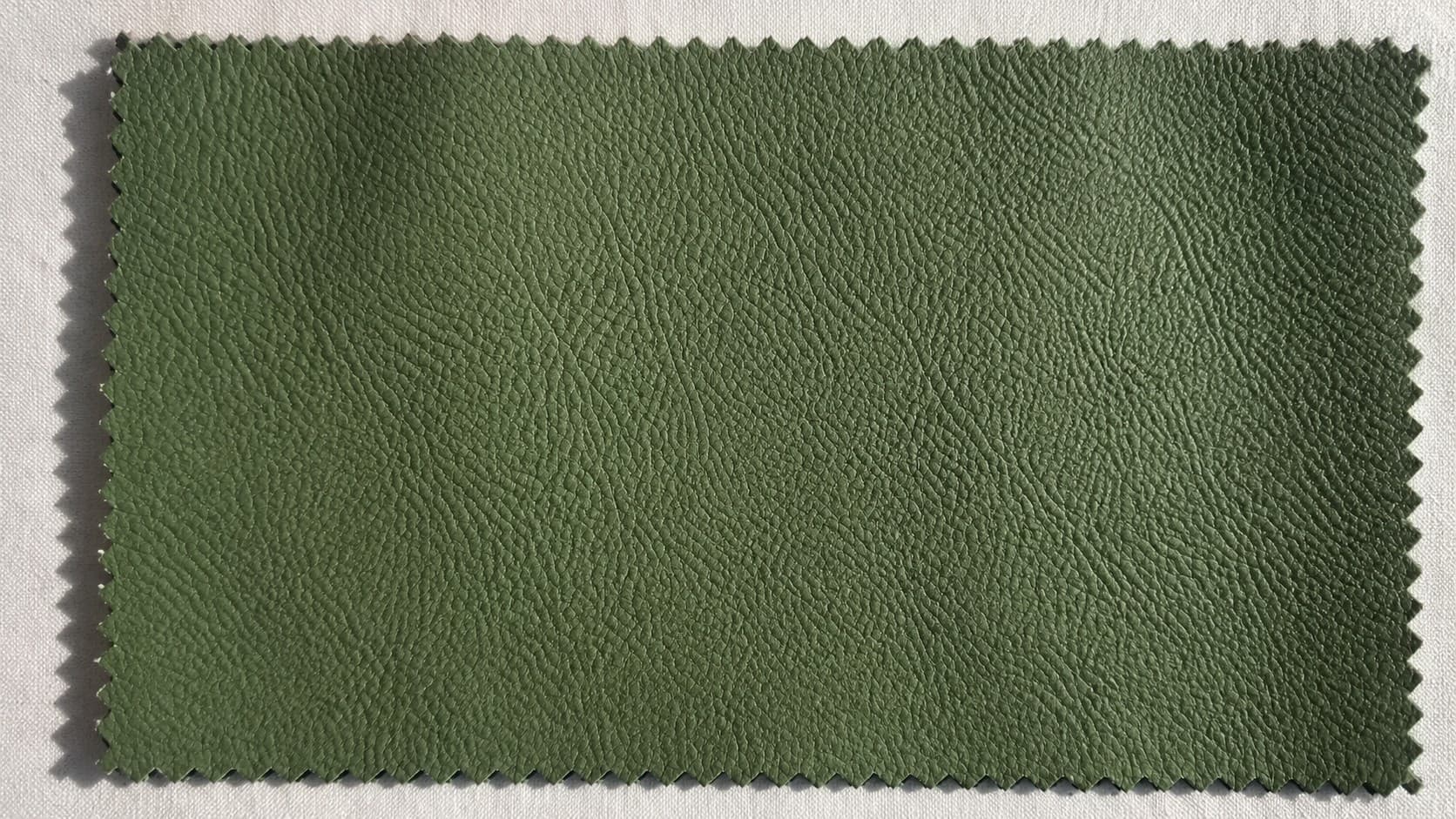 Green cactus leather fabric swatch