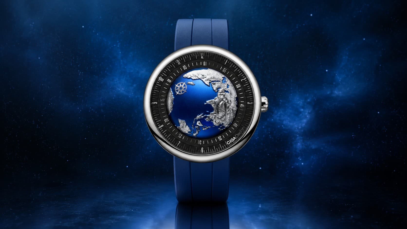 CIGA Design Blue Planet GPHG-winning automatic watch with Earth-themed dial