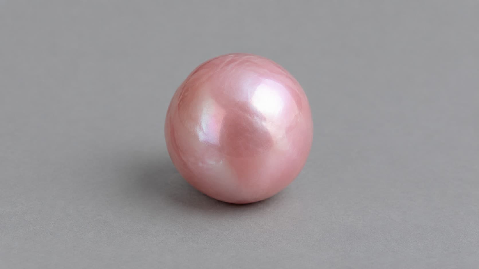 Natural pink conch pearl with a soft glow