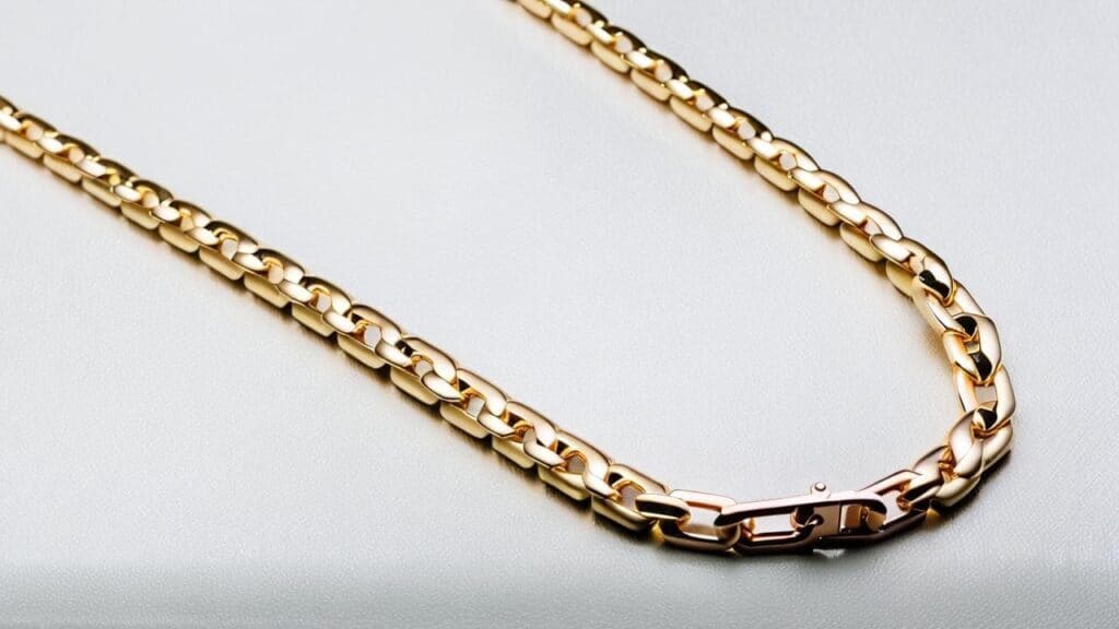 Thick curb chain with complex interlocking pattern that increases repair time and labor costs significantly
