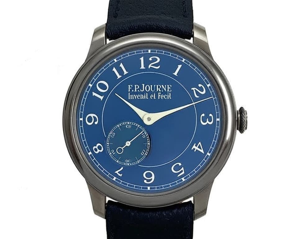 F.P. Journe Chronometre Bleu with chrome-blue dial and small seconds