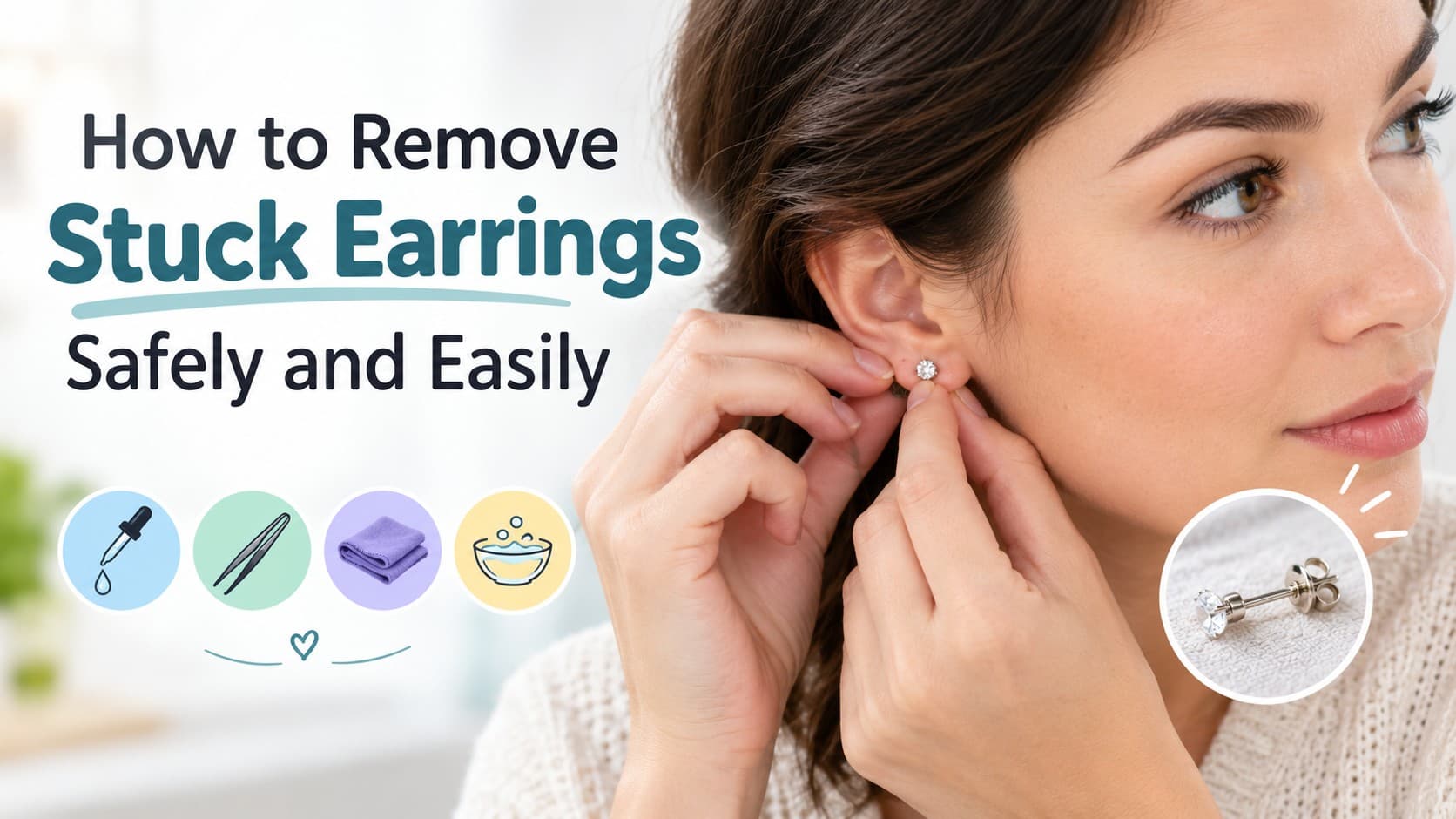 How To Remove Stuck Earrings Safely and Easily
