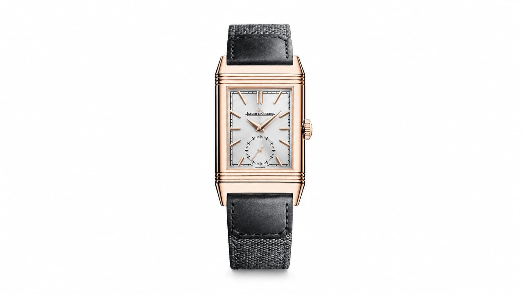 Jaeger-LeCoultre Reverso rose gold watch with reversible rectangular case