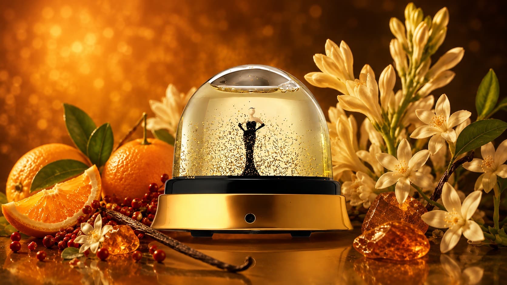 Jean Paul Gaultier Fragile snow-globe bottle with tuberose and orange blossom