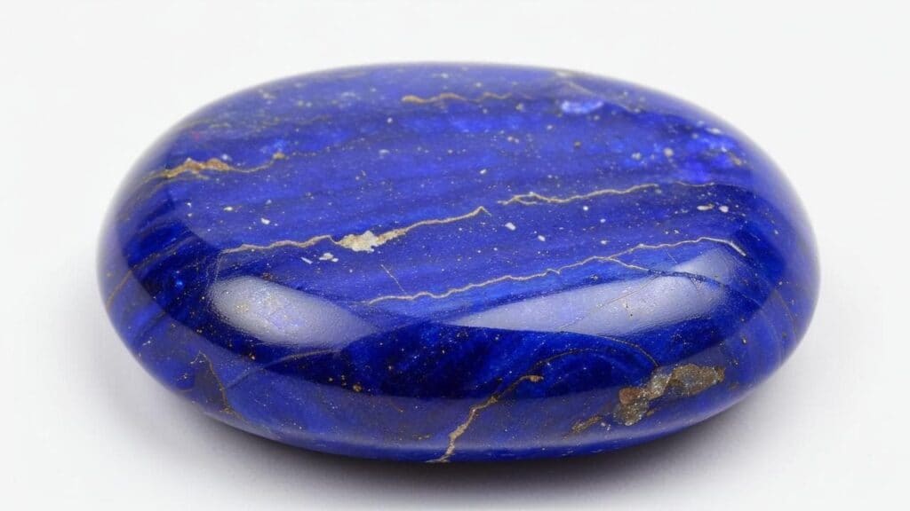 Lapis lazuli stone associated with the third eye chakra, commonly used for intuition and spiritual cleansing