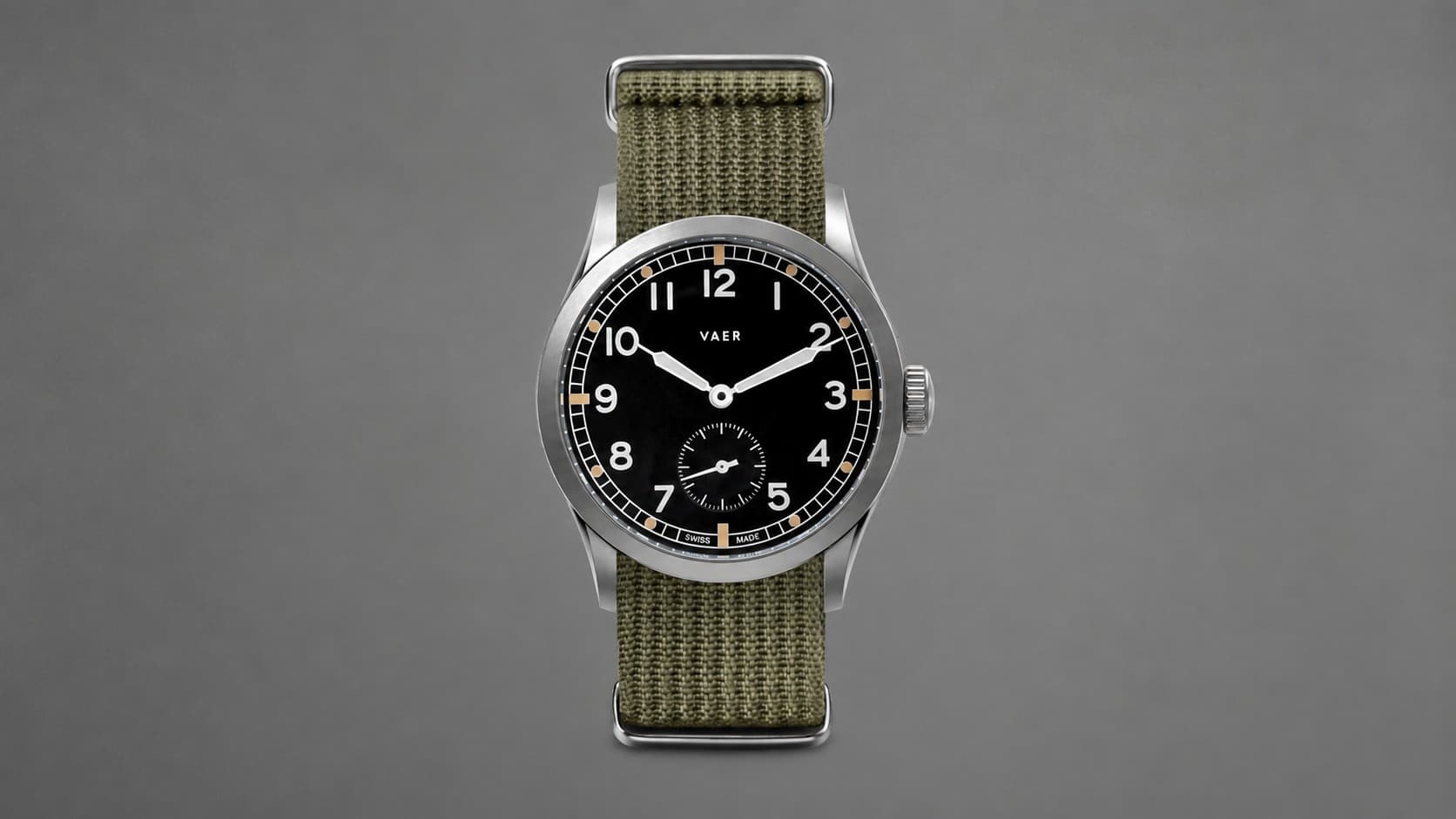 Modern field watch inspired by WWII military watch design