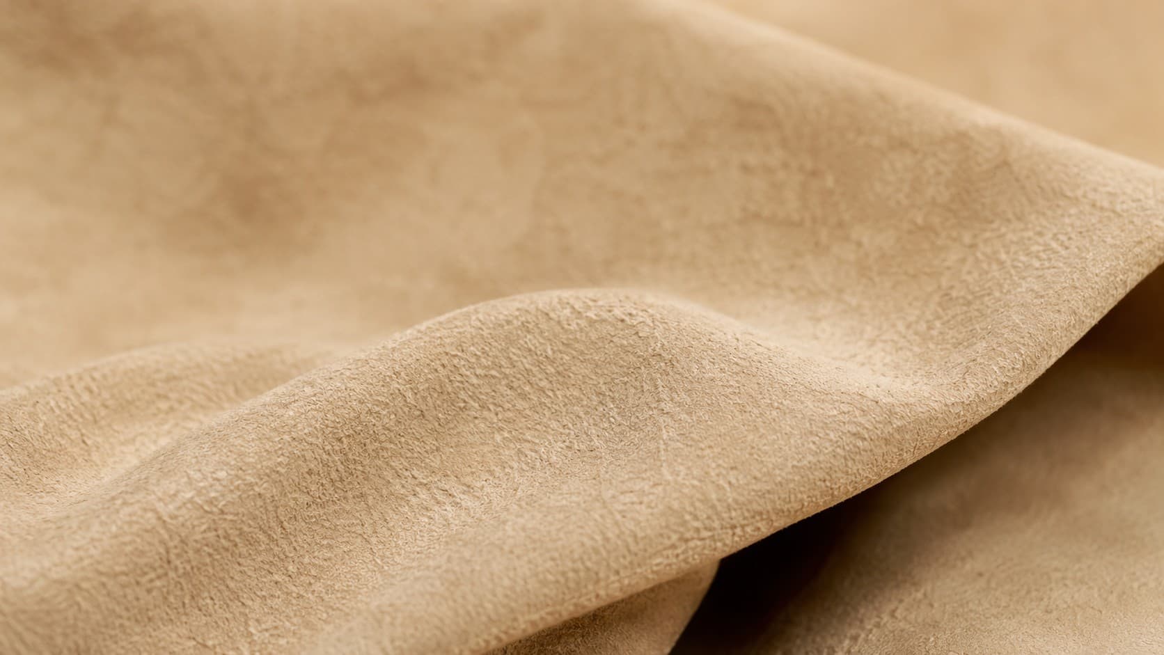 Close-up of soft, suede-like mushroom leather texture