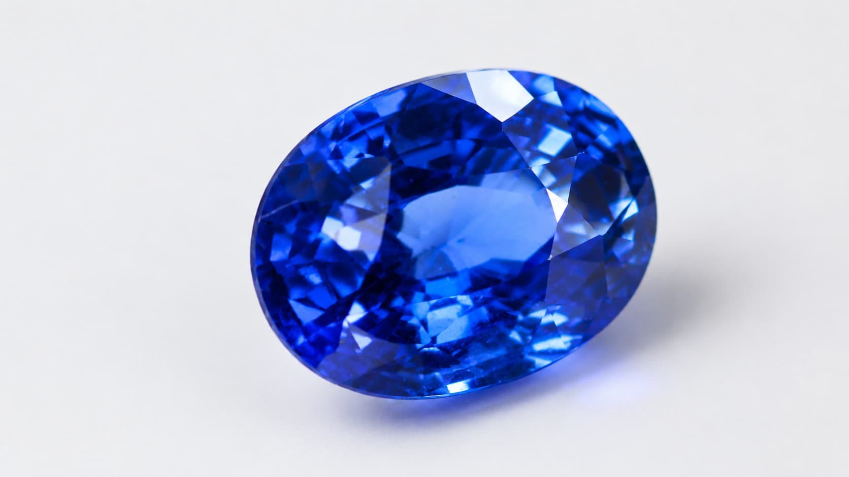Oval-cut blue sapphire gemstone, the birthstone for September