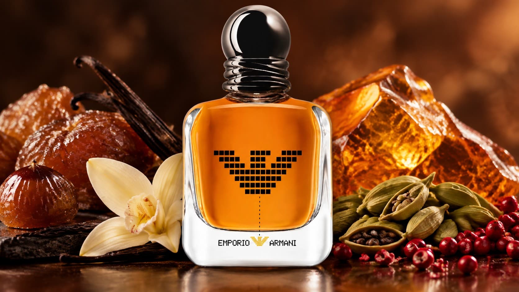 Emporio Armani Stronger With You Limited Edition Eau de Toilette bottle with pixel-art eagle design