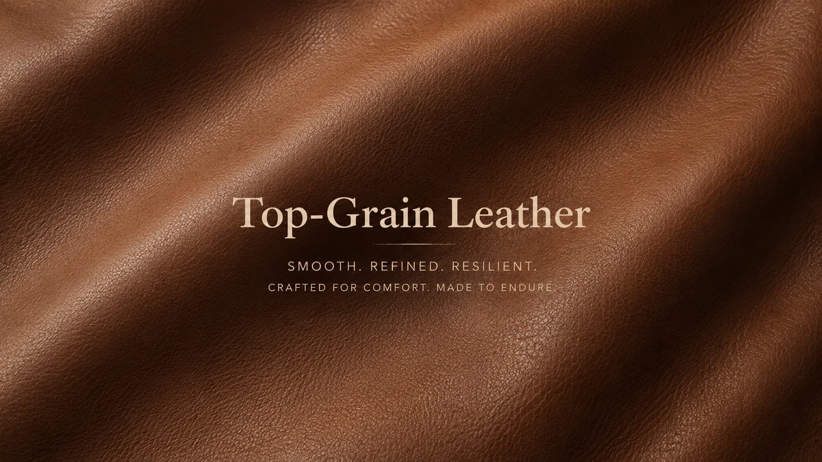 Top-grain leather texture close-up with smooth, sanded surface