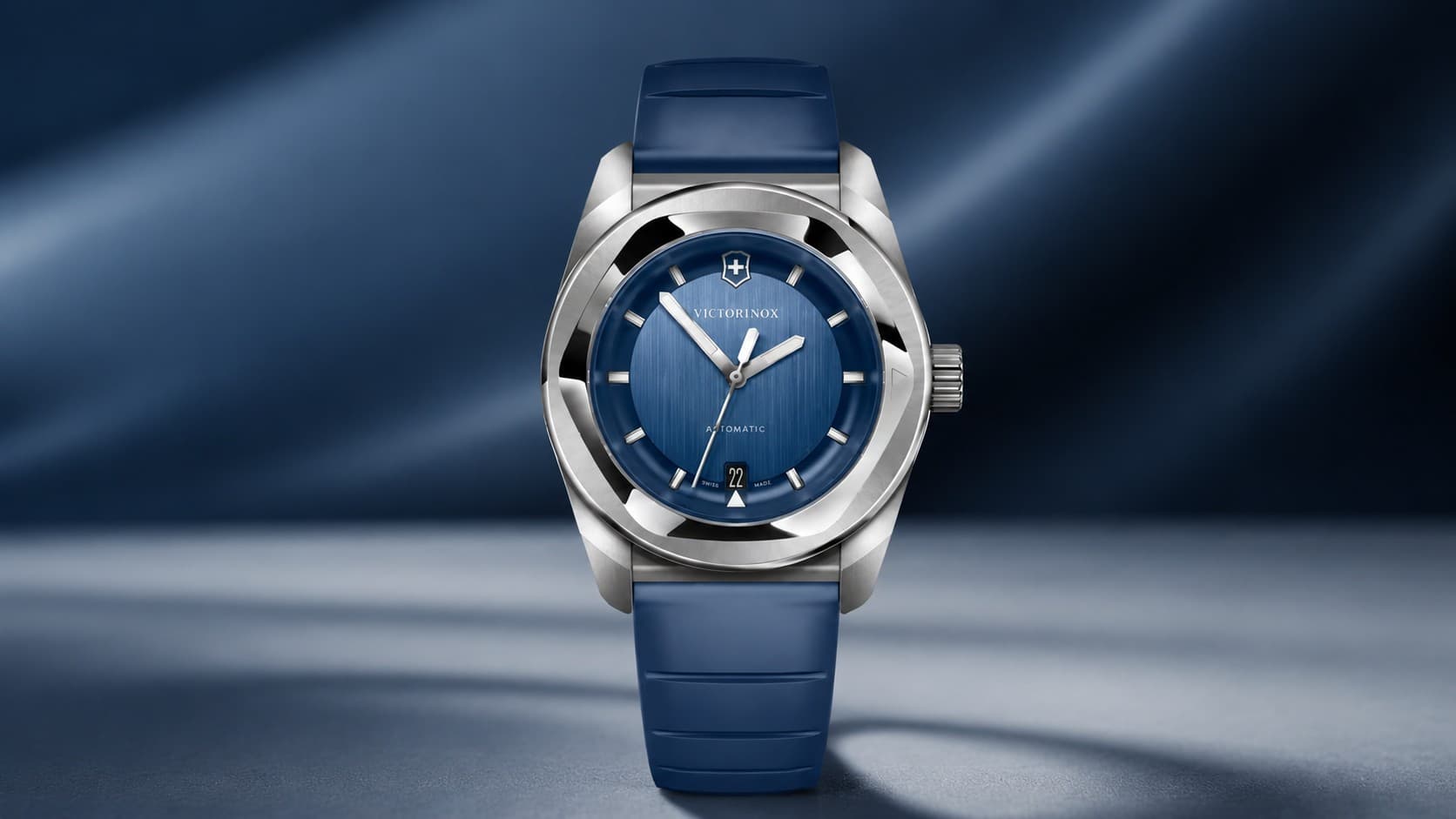 Victorinox Concept One Automatic watch with blue dial and blue rubber strap