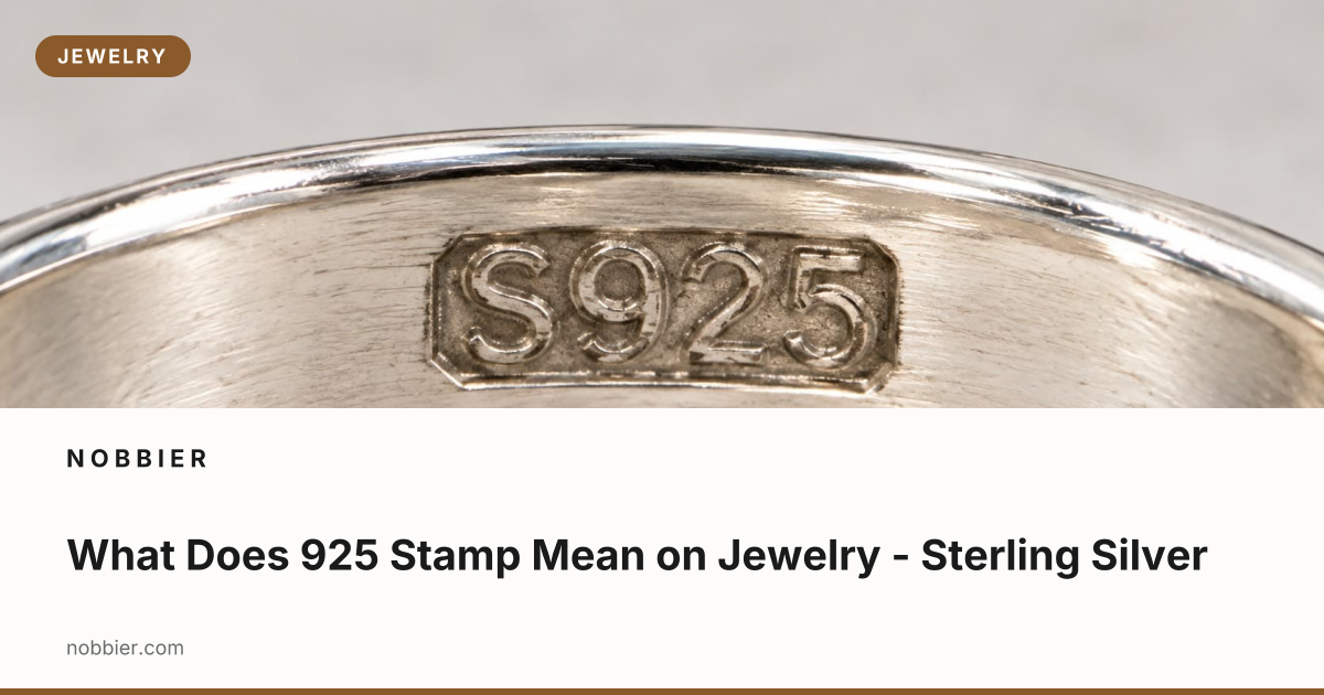 What Does 925 Stamp Mean on Jewelry - Sterling Silver | Nobbier