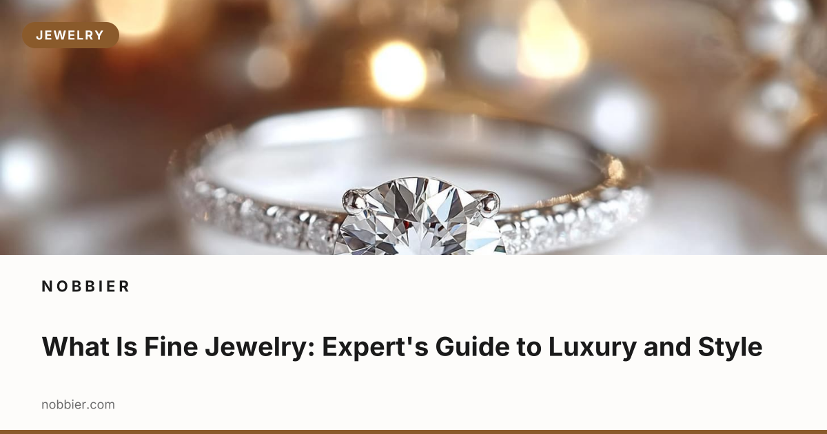 Guide Fine What Is Fine Jewelry: Expert's Guide to Luxury and Style | Nobbier